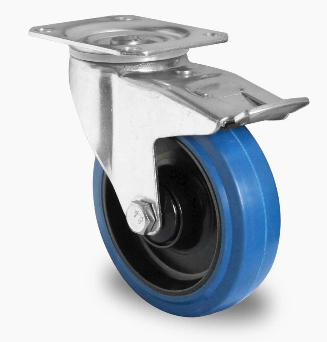 Bock/FS - Juego de ruedas giratorias (200 mm, 400 kg/rollo), color azul