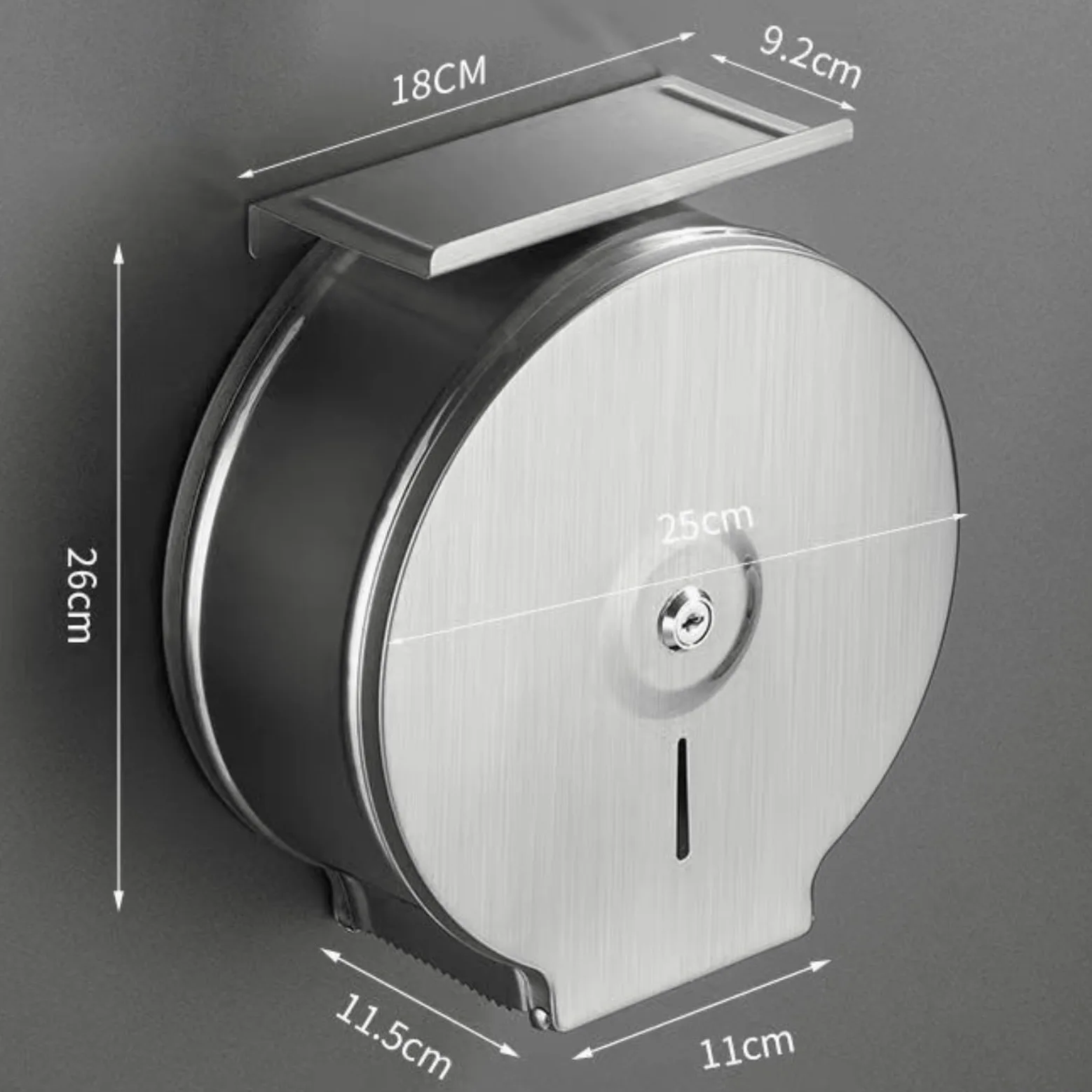 Dispensador de toallas de papel de acero inoxidable para montaje en pared