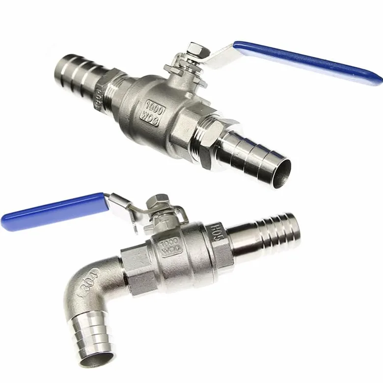 Adaptador para Grifo de depósito de Agua Válvula de Bola de Drenaje bidireccional de Acero Inoxidable 304 con Espiga for Manguera for Conector Adaptador de Agua(Through,32mmBSP132mm)