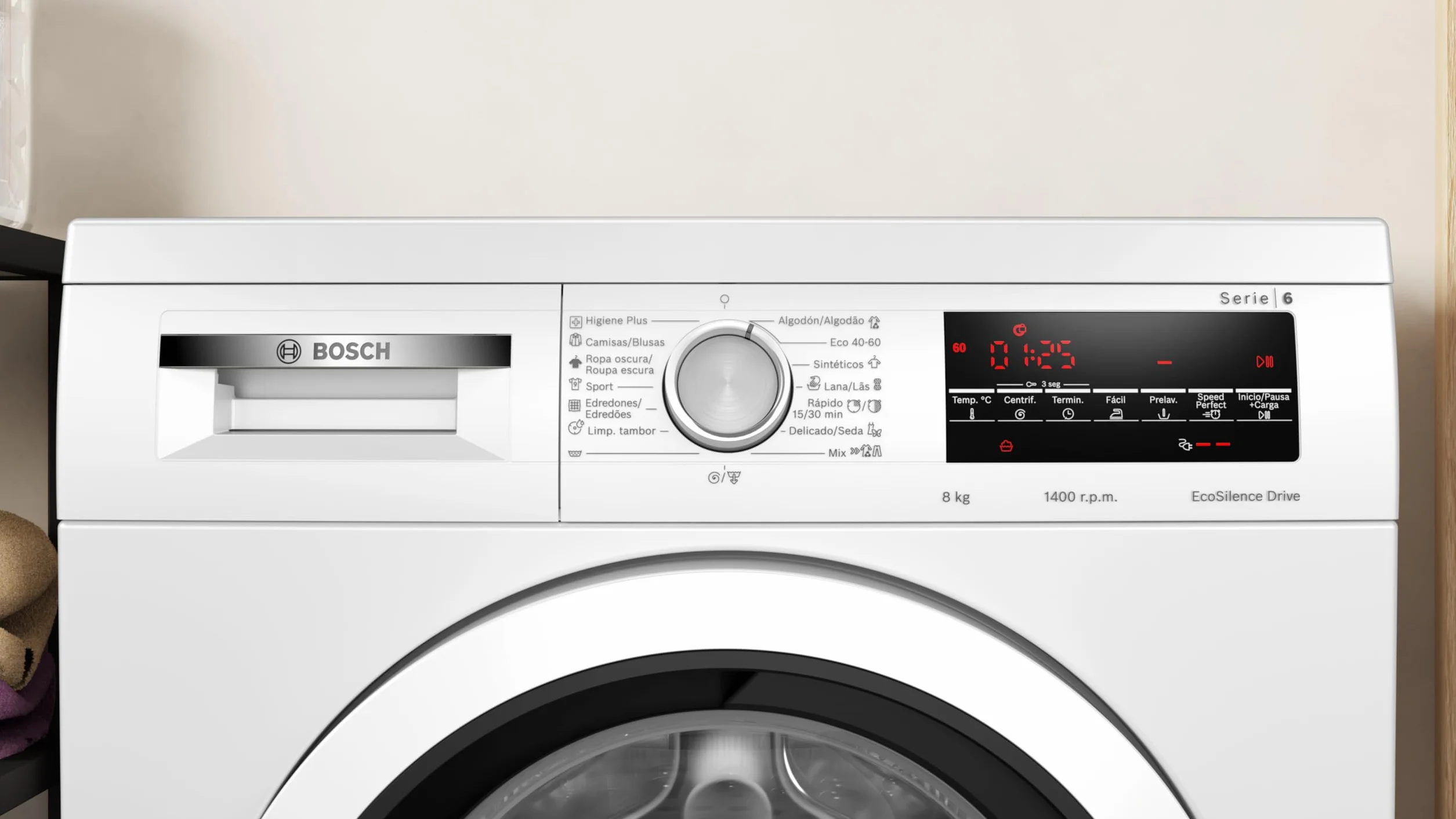 Bosch Serie 6 WUU28T63ES Lavadora 8 kg EcoSilence Blanco Libre Instalación
