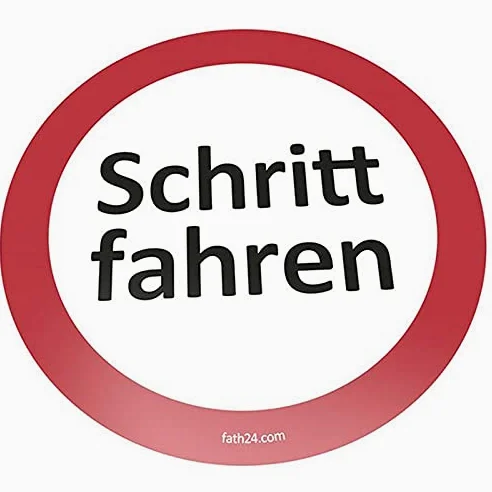Cartel de suelo con texto "Step fahren" | VPA 1 pieza