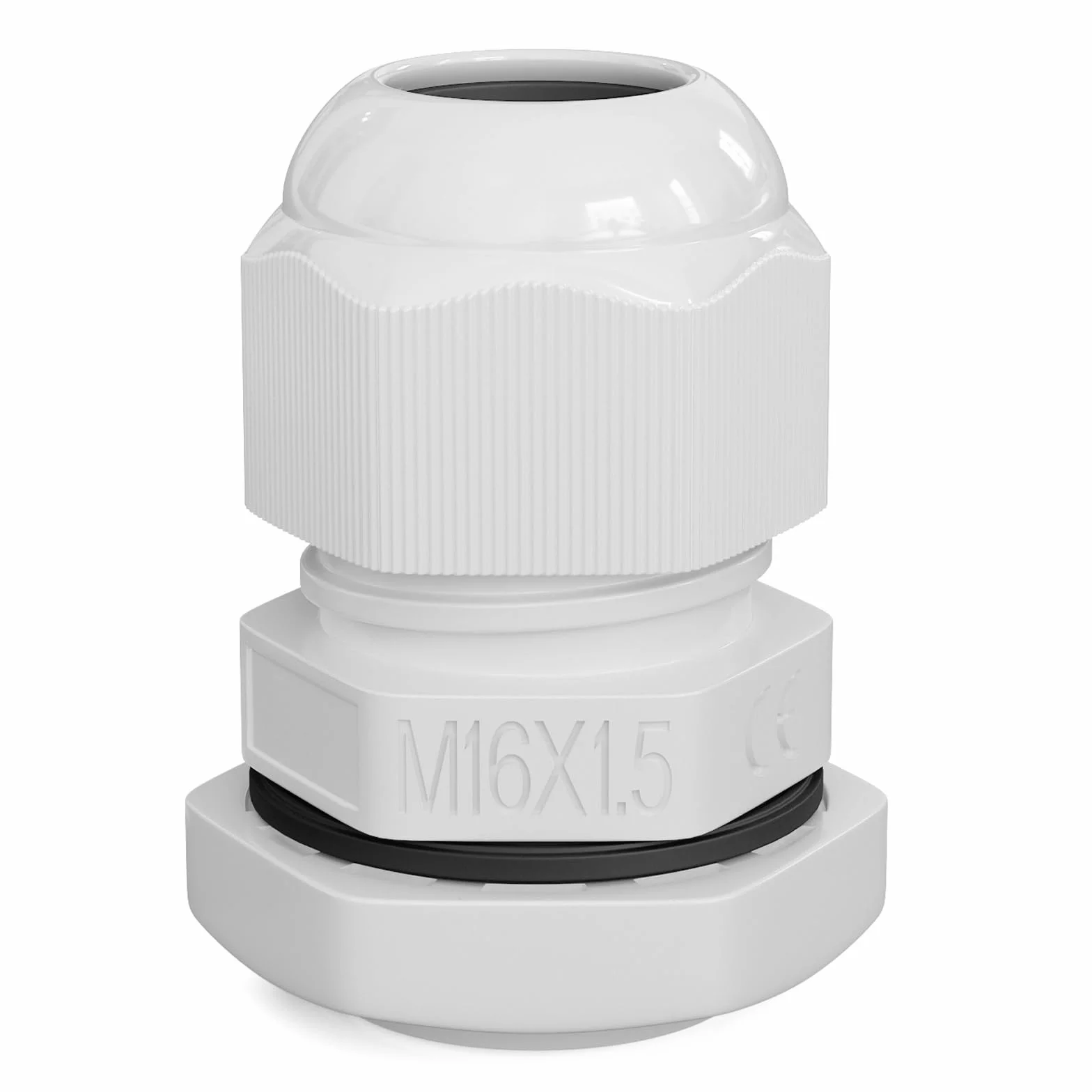 Prensaestopa M16 IP68 Impermeable Resistente al Polvo Resistente a UV Blanco hb-digital