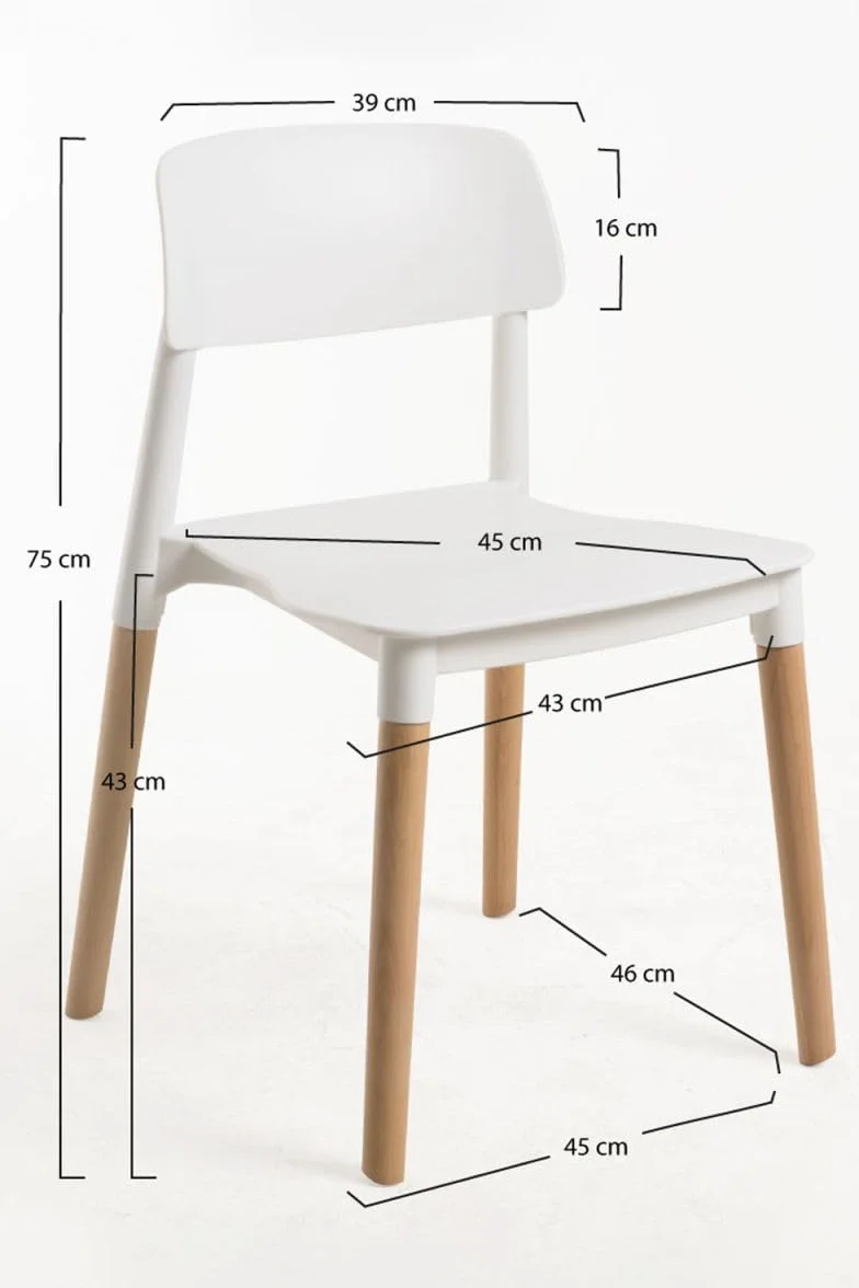 Regalos Miguel - Packs Sillas Comedor - Pack 4 Sillas Estin - Blanco