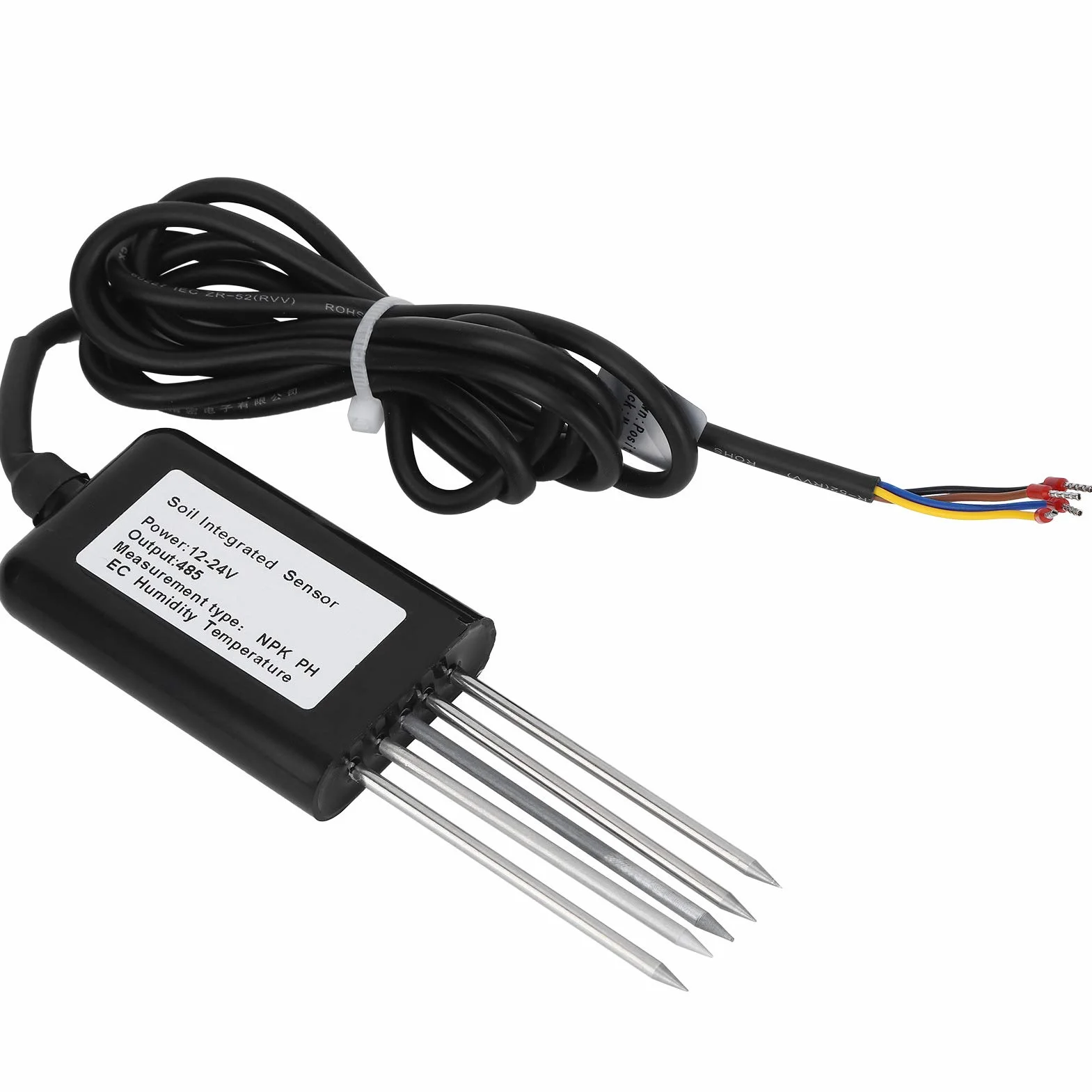 Detector de Conductividad con Sensor RS485 Multiparámetro de Suelo de 5 Pines para Riego con Ahorro de Agua de Flores y Verduras