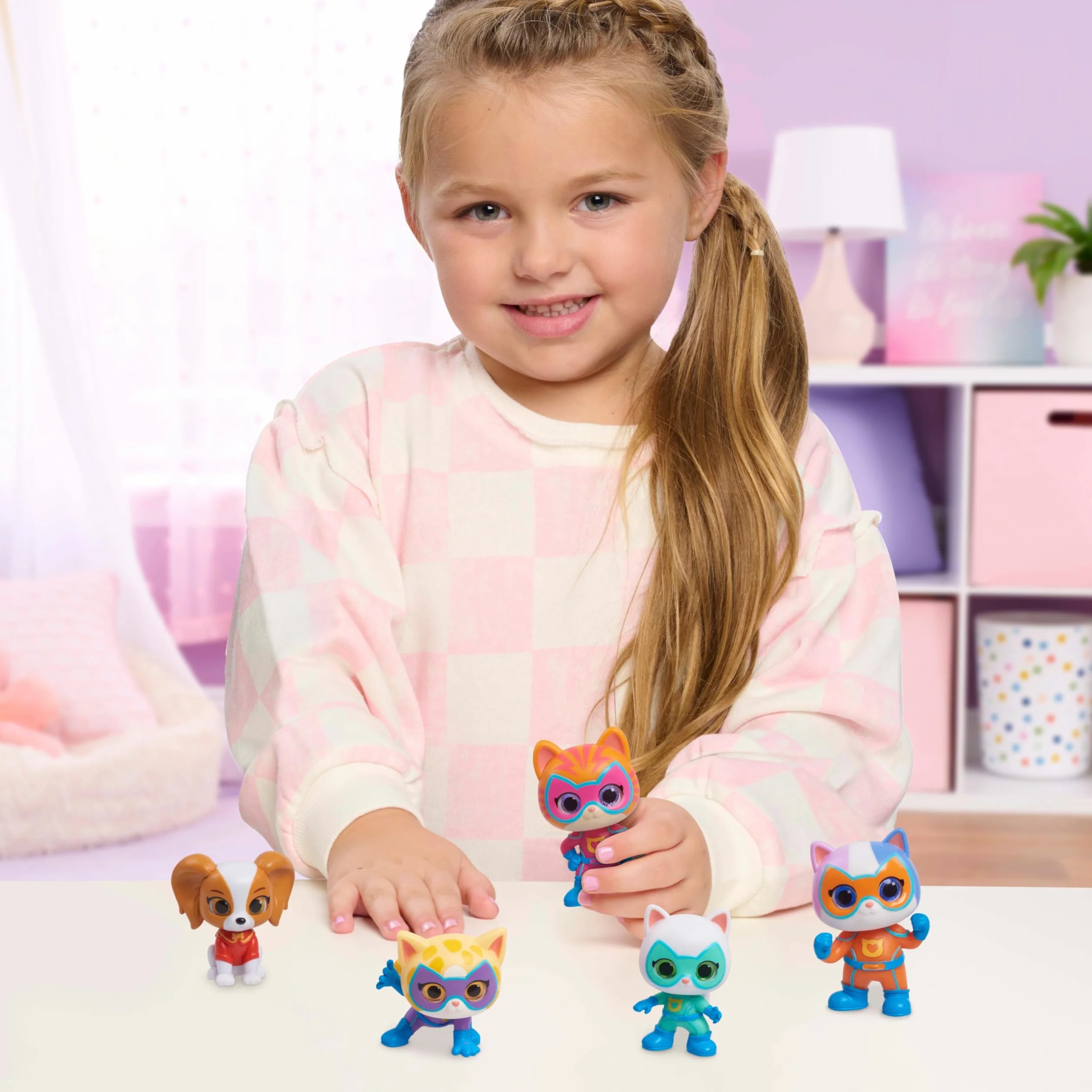 Disney Junior SuperKitties Hero Squad 5 Figuras Coleccionables 5 cm Juguetes para Niños 3+