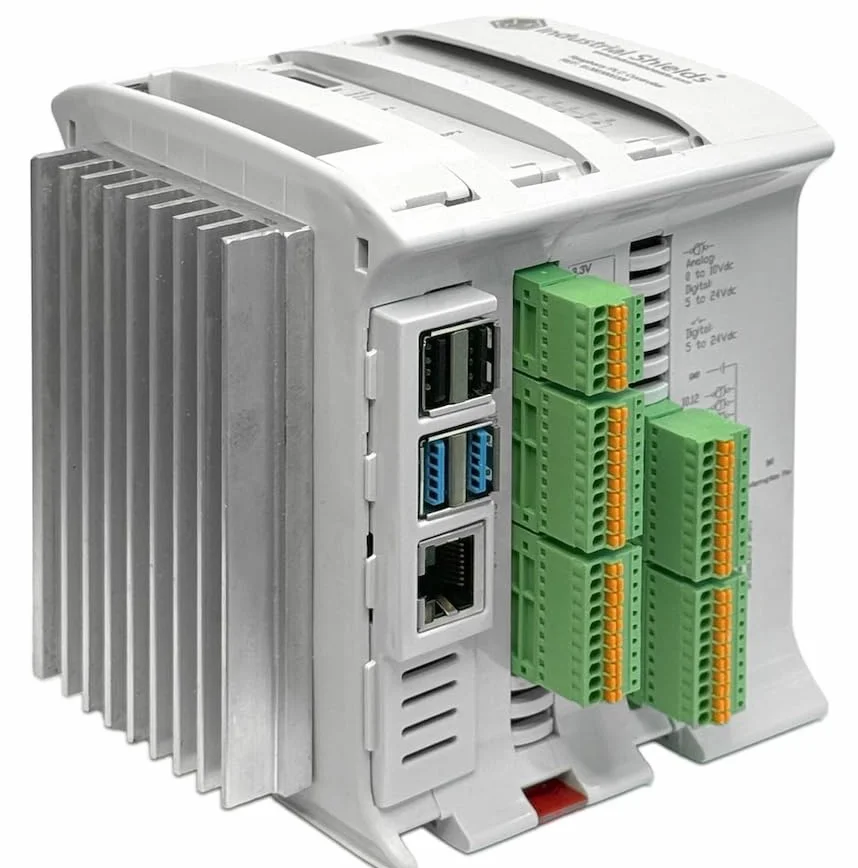 Industrial Shields Raspberry PLC 21 – PLC industrial basado en Raspberry Pi 4 (4GB), 21 Entradas/Salidas, RS485, I2C, SPI, UPS y RTC – Solución para Automatización e IoT Industrial