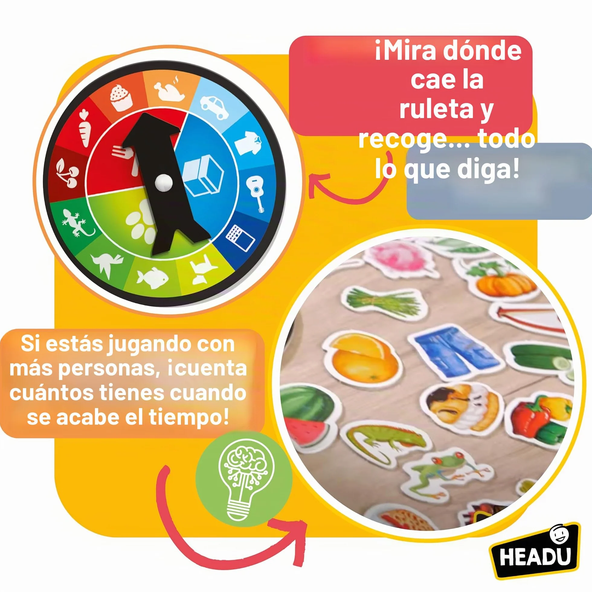 Headu Observaction Juego de Mesa Niños 5+ Años 216 Piezas Educativo 1 Jugador