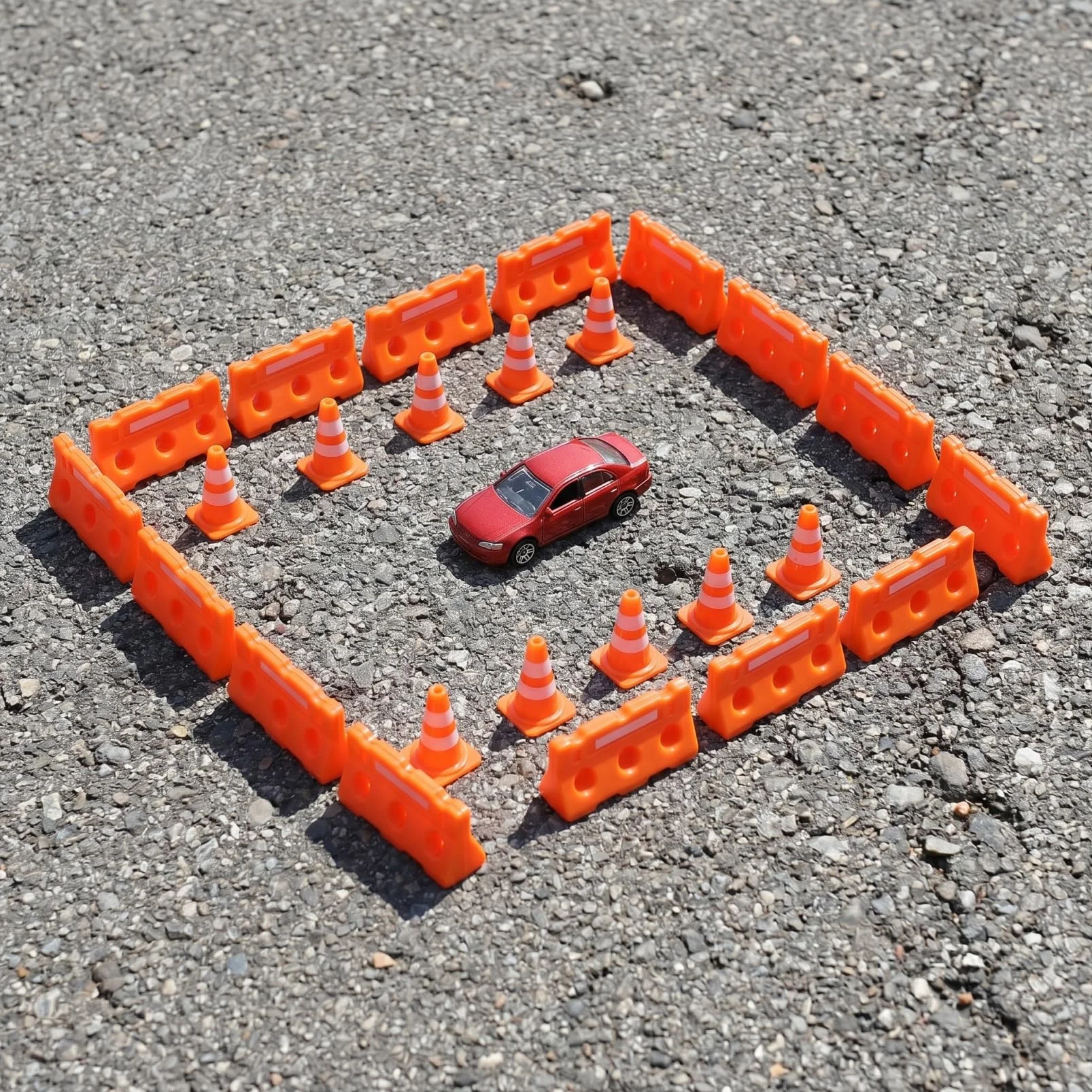 Cabilock Mini Barricadas Juguetes Tráfico Educativos para Niños Señales de Tráfico Miniatura