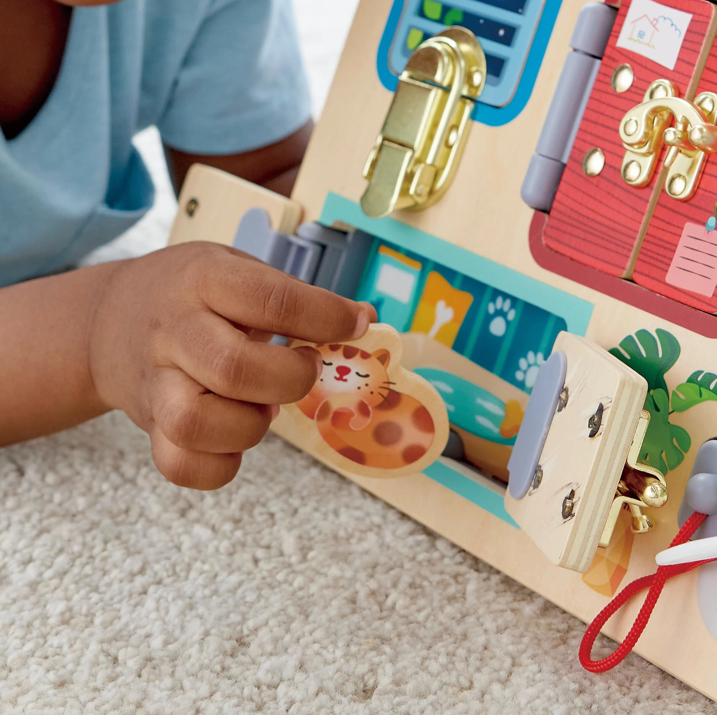Hape Tablero de Juego Bloquea y Aprende Juguete Educativo 3 Años