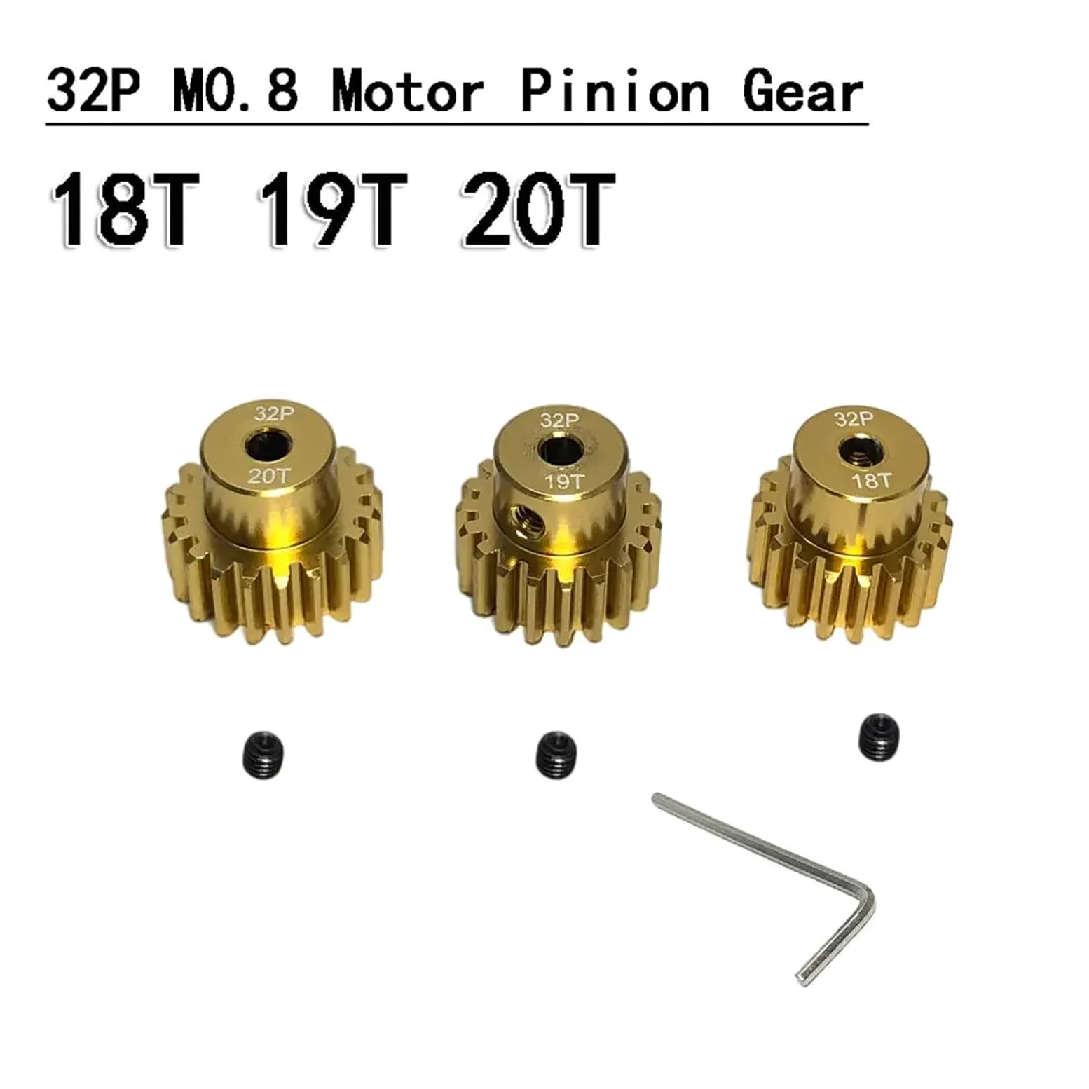 3pc Pinion Motor Gear | Tough Pinion Gear For RC Vehicles(3.175mm 18T 19T 20T)