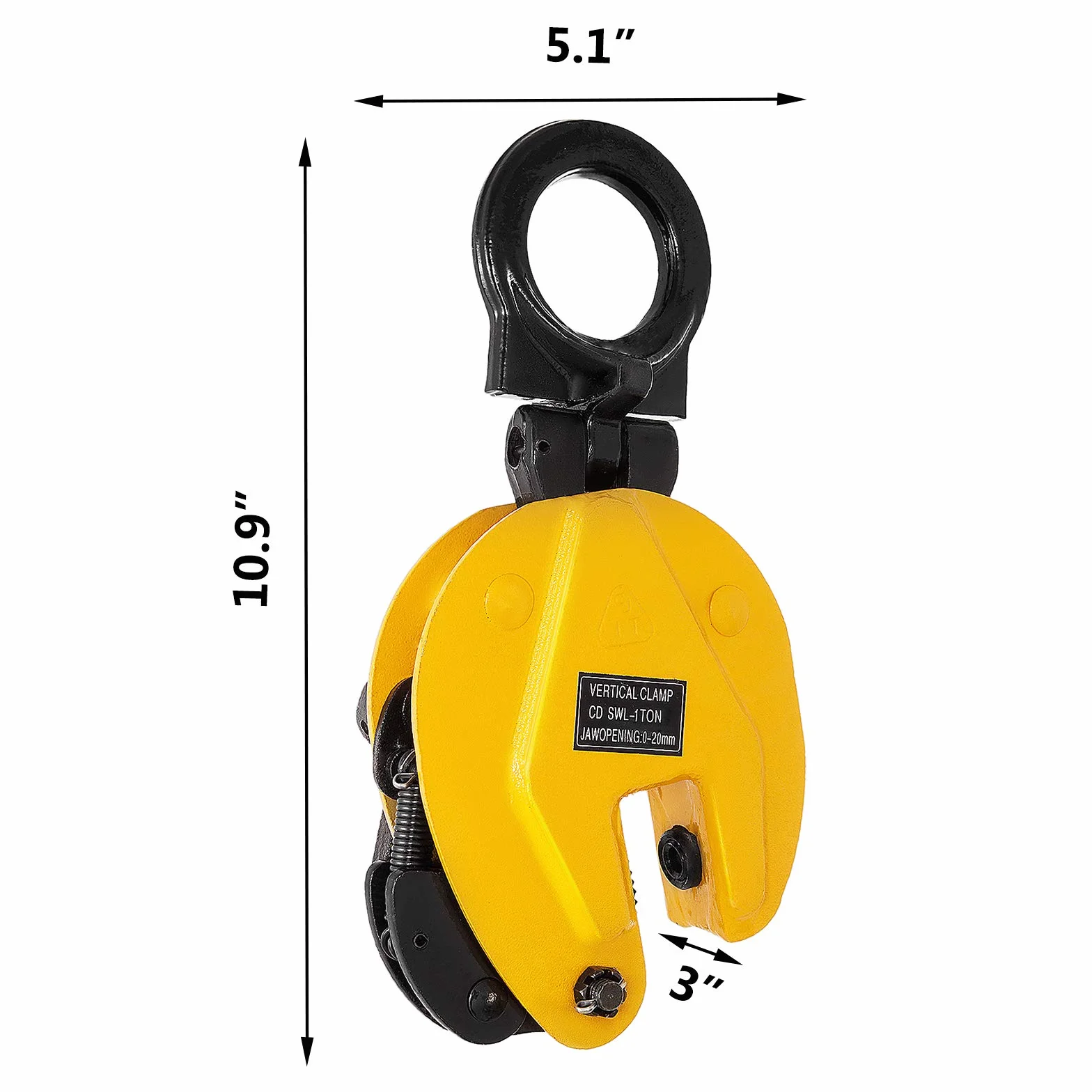VEVOR Abrazadera de Elevación, 2.200 lbs de Carga, Abrazadera de Elevación de Chapa, Giro de 180 grados, Abrazadera de Elevación de Placa, para Levantar y Transportar Placas y Estructuras de Acero