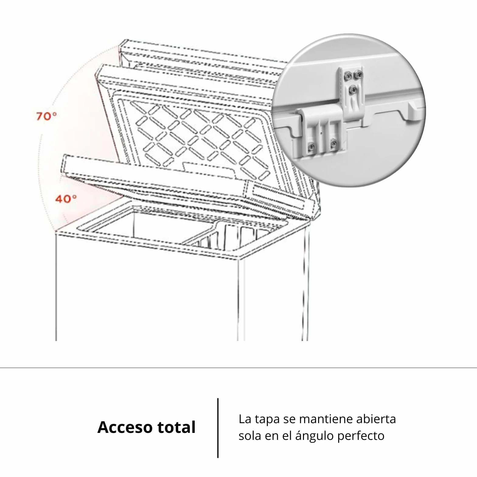 Corberó Arcón Congelador CCHM1006M 99L 54,7cm x 84,9cm Blanco Sistema Dual Súper Congelación