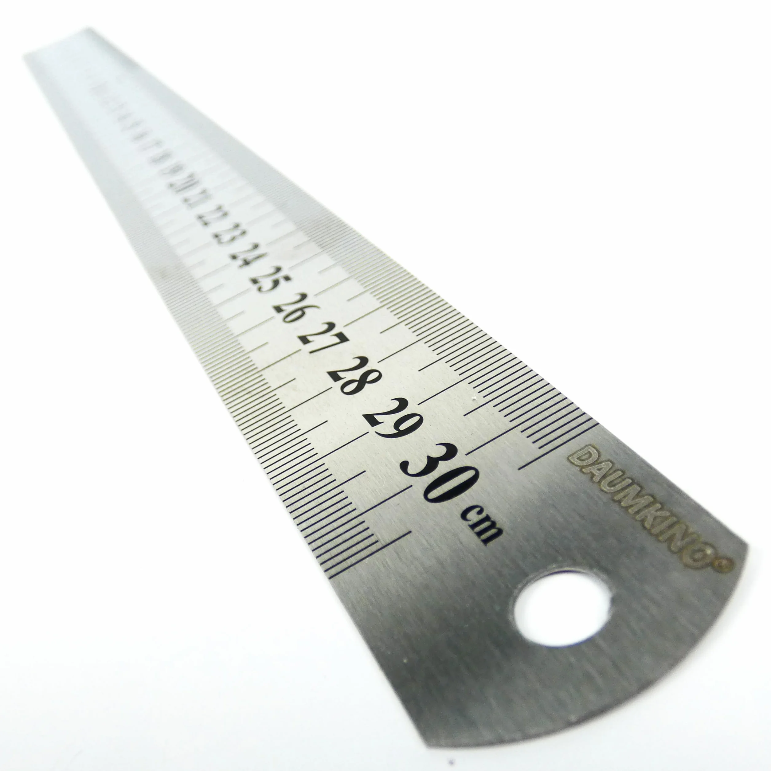 Regla de Acero Inoxidable 30 cm Doble Escala mm y Pulgadas Metálica para Escuela Oficina Taller