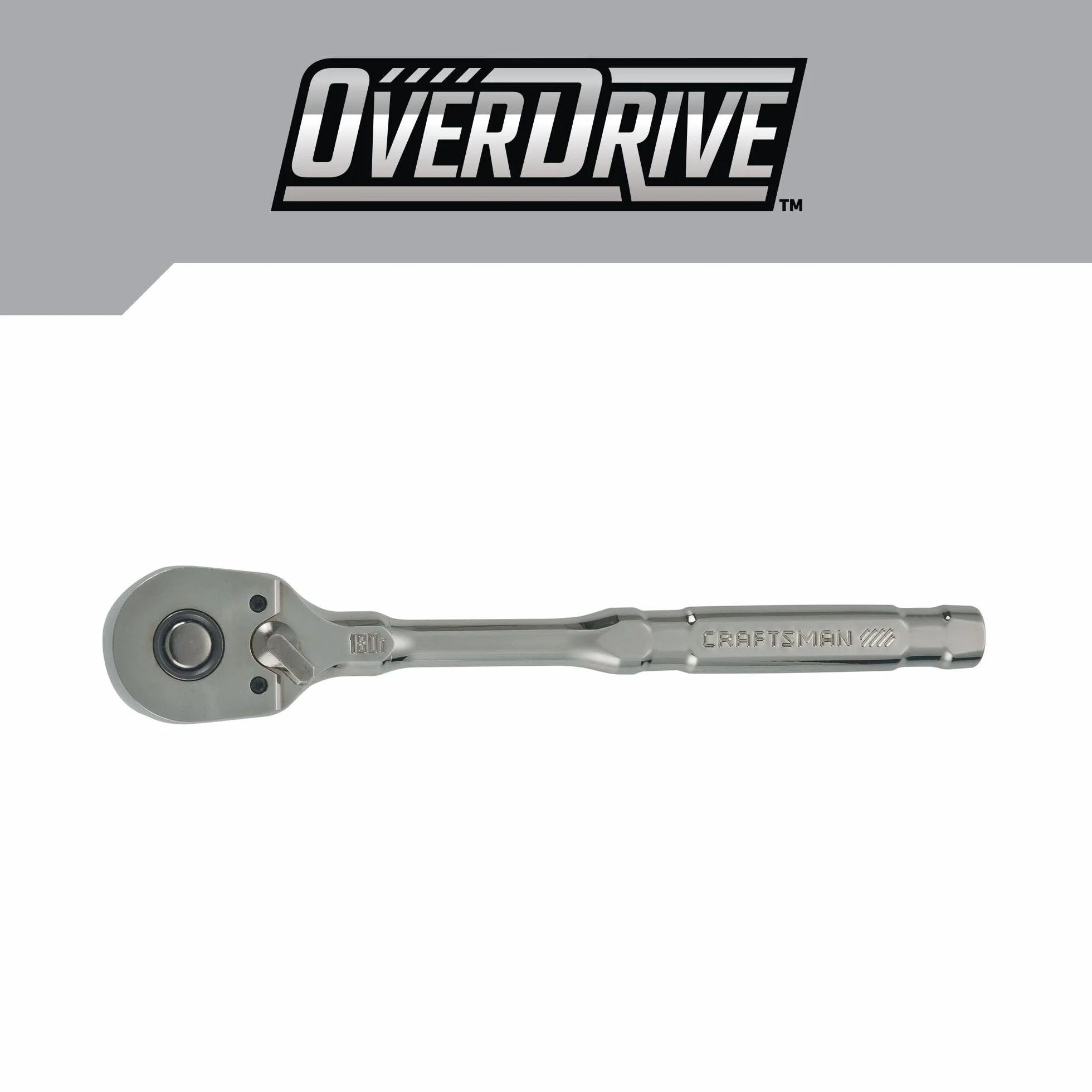 CRAFTSMAN OVERDRIVE 1/2" Drive 180T Pear Head Ratchet CMMT82113