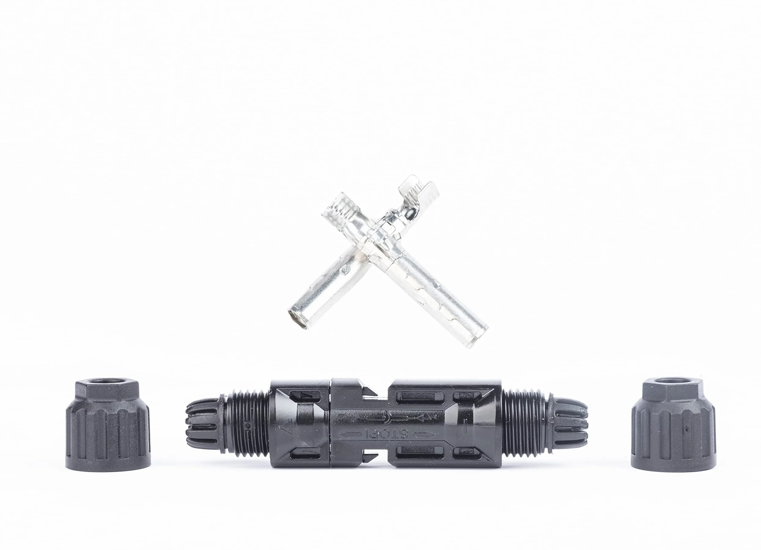 60 conectores solares para panel de alambre PV (14-10 AWG) Cable con llaves IP67 impermeable macho/hembra (30 pares)