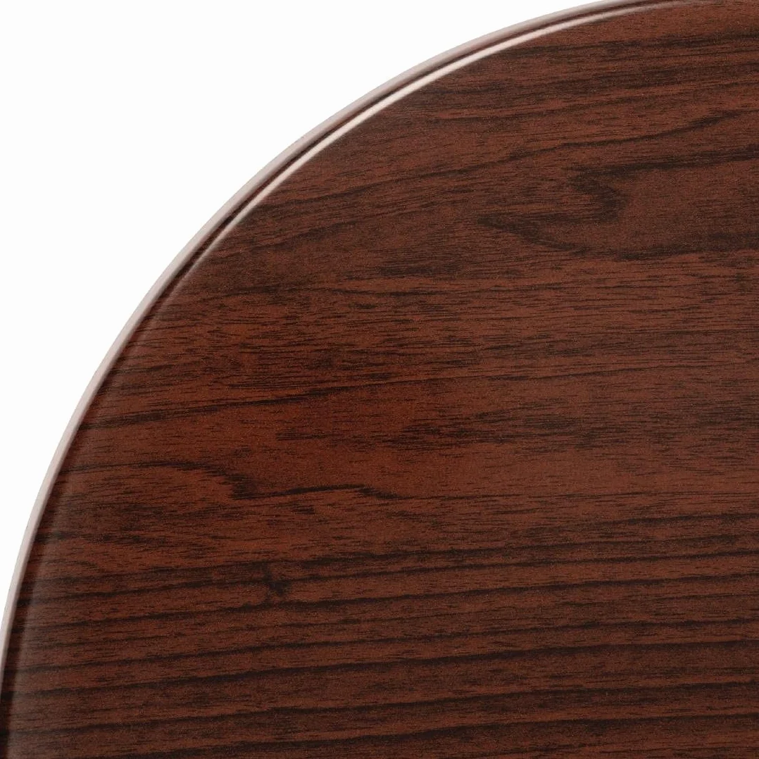 Bolero gg643 redondo tablero de la mesa, color marrón oscuro