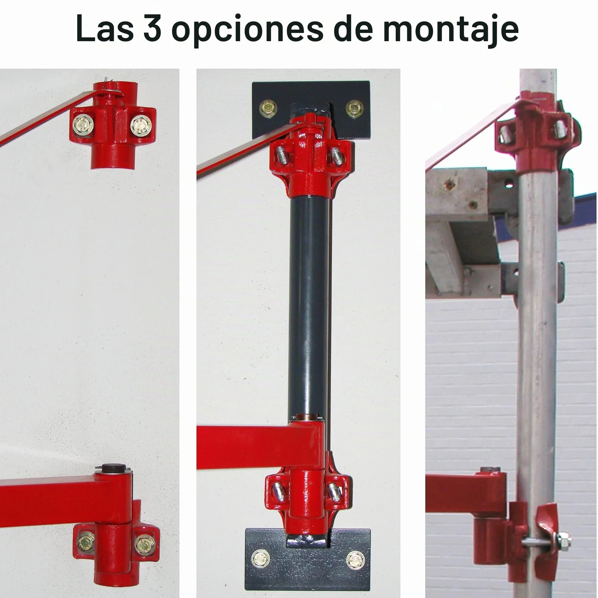 Brazo giratorio 600 kg 75 cm 250 kg 110 cm para cabrestante polipasto elevador fijación cuadrada andamios