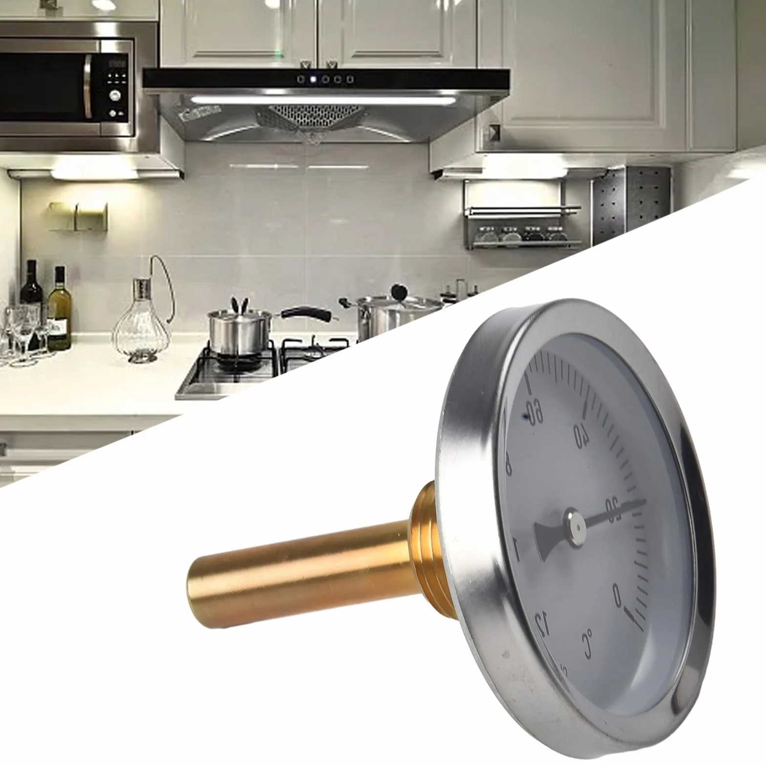 Medidor de diámetro 63 mm termómetro DIAL 0-120 °C para tanque aceite calefacción tubería agua caliente