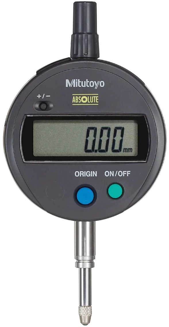 Mitutoyo 543-781B-10 Comparador digital ABS ID-S1012XB2, 12 | 0,001 mm, espalda plana, origen memorizado, salida de datos