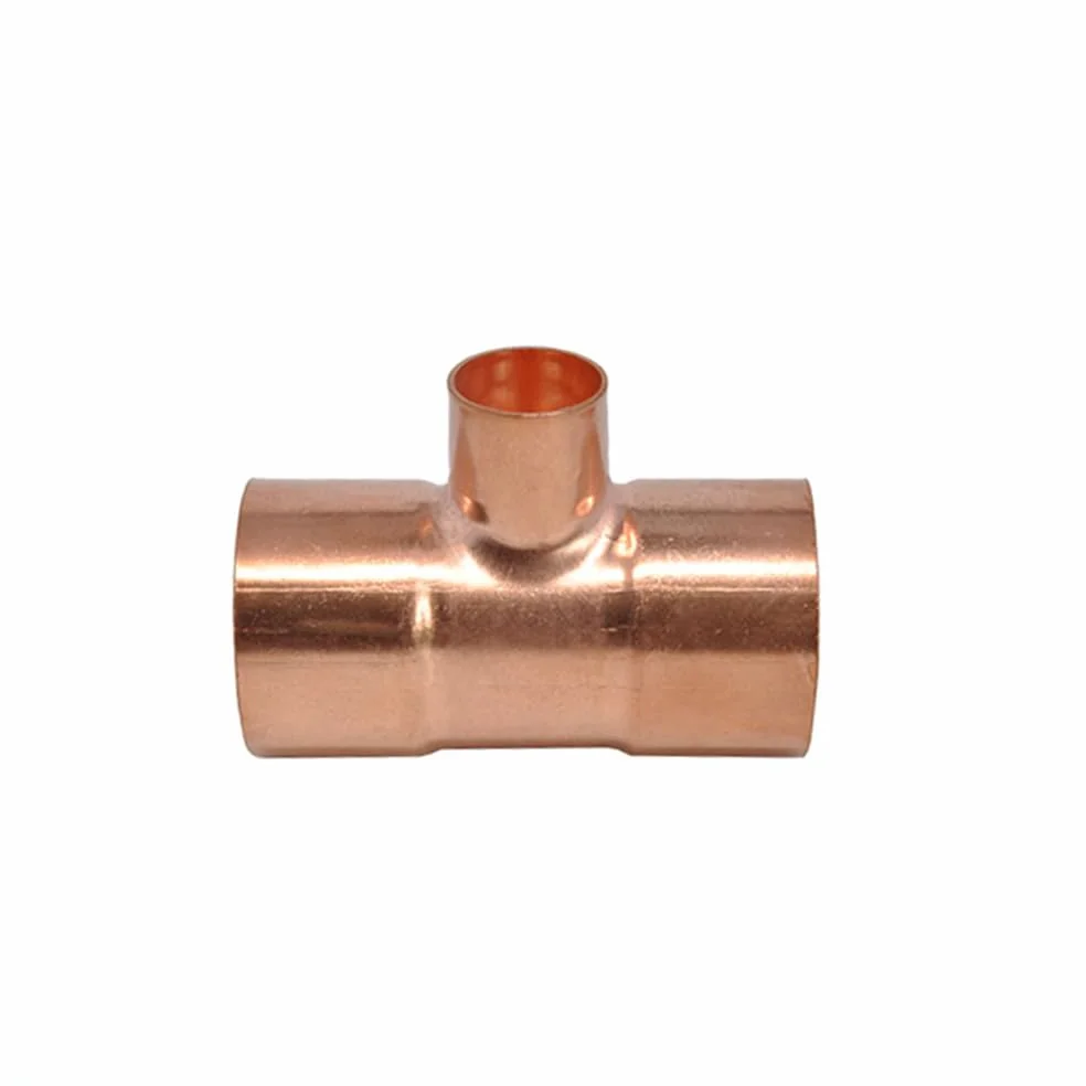 54mm 67mm To 15 16 22 28 42mm ID Reducing tee 3 Ways 99.9% Copper End Feed Solder Plumbing Fitting For Air Condition(67mmx42mmx67mm)