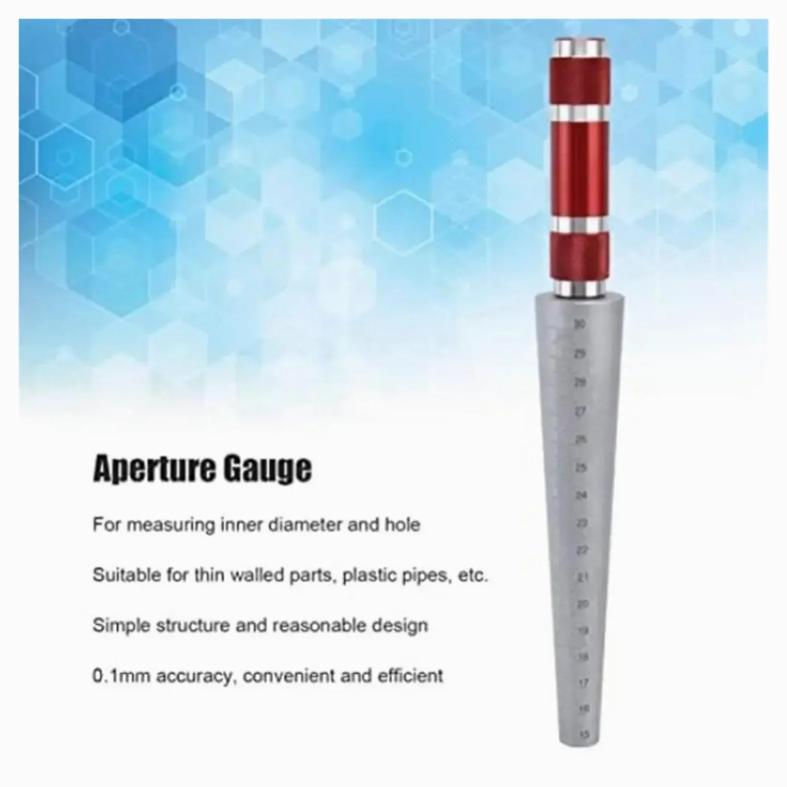 Galgas de espesores, Calibradores de espesores de alta precisión, inspección precisa de orificios, calibre cónico de soldadura, e transparente, herramienta de medición(1-6.5mm)