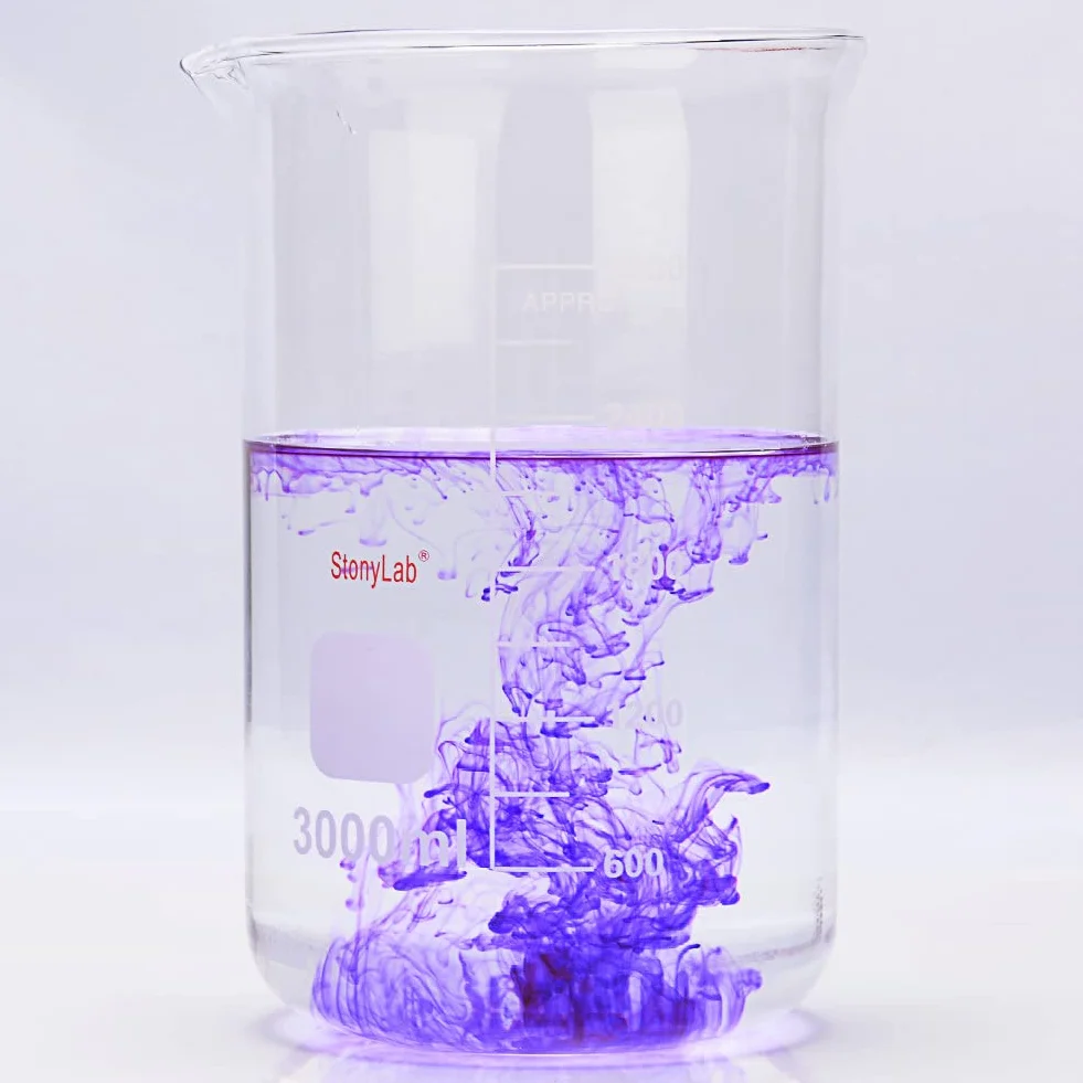 Vaso de Precipitados de Vidrio Borosilicato Graduado 3000 ml Forma Baja Griffin con Pico de Vertido
