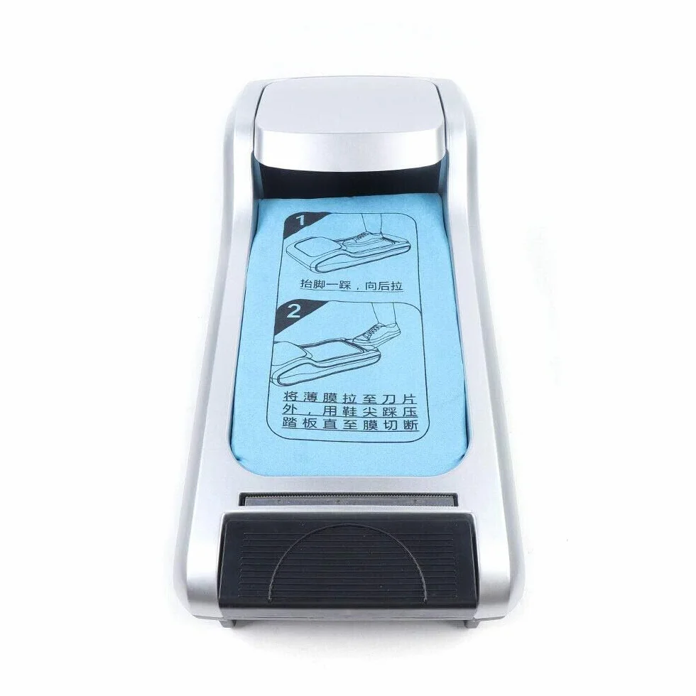 Dispensador automático de cubiertas de zapatos, máquina de envolver zapatos portátil con 3 rollos de película para el hogar, oficina, supermercado y fábrica, protege suelos y zapatos de la suciedad y