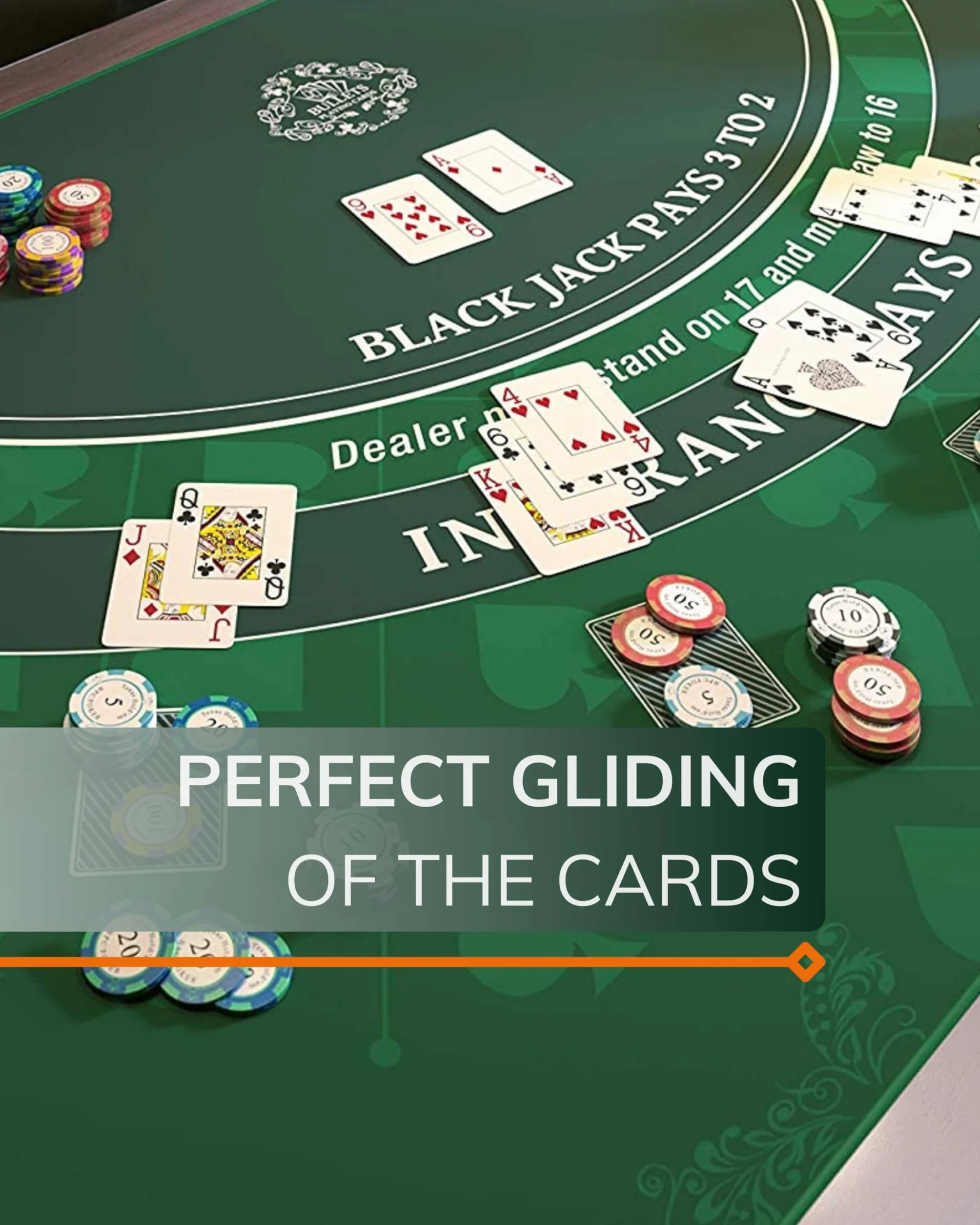 Alfombra de Blackjack, Bullets Playing Cards