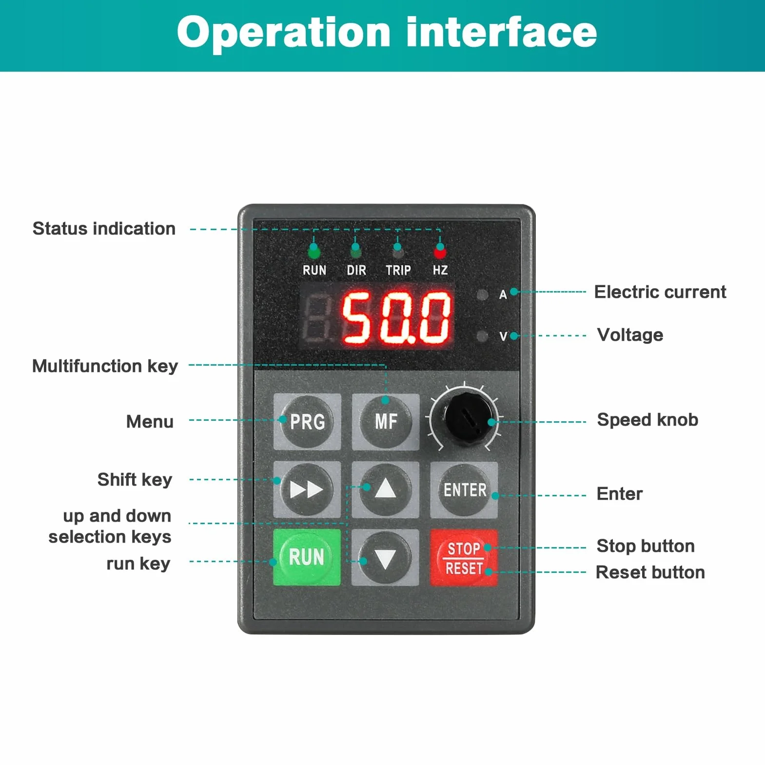 Jadeshay Variador de Frecuencia Monofásico a Trifásico VFD 0.75KW 220V a 380V 1HP para Motor con Control CNC Pantalla HD y Protección Múltiple Incluye Cable de Extensión de 2m