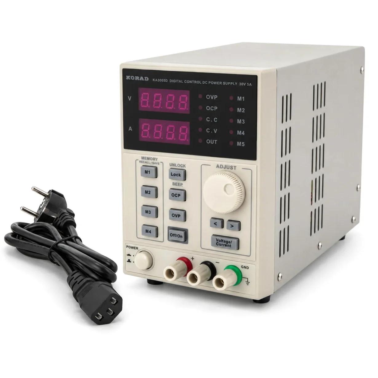 Alimentación de laboratorio ka3005d 0-30 V/0-5 A convertidor de tensión | Alimentación estabilizada e DC ajustable y programable con pantalla LED de 4 dígitos de alta precisión