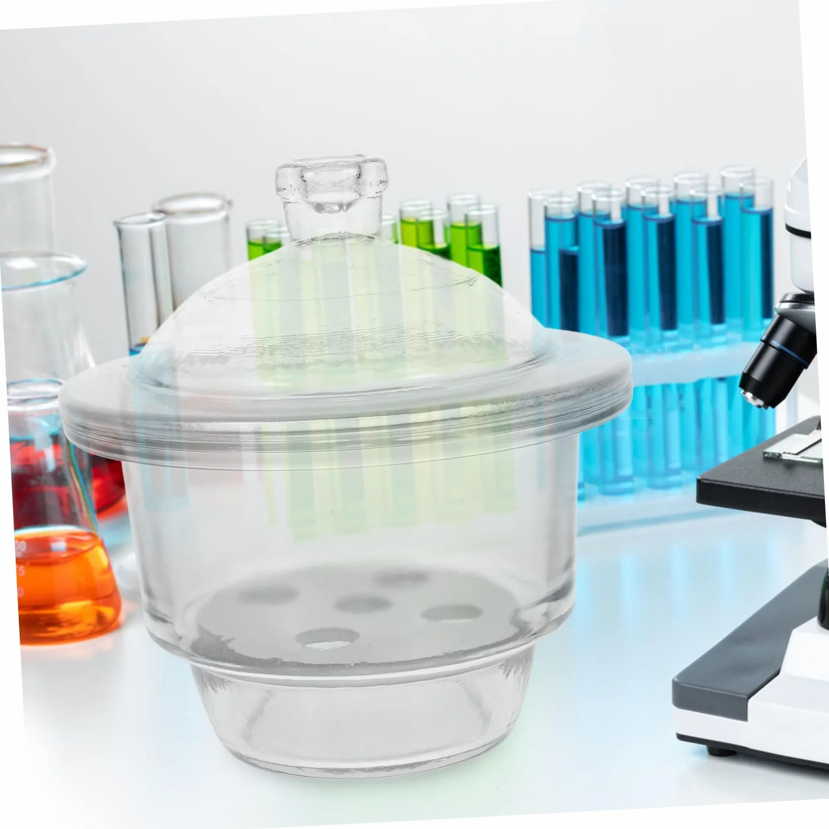 Housoutil 1 Pc Botella De Secado Desecador De Vidrio Polipropileno Desecador Contenedor De Almacenamiento Al Suministros De Laboratorio Desecador Claro Vacío Desecador Matraz Aspiradora Niño