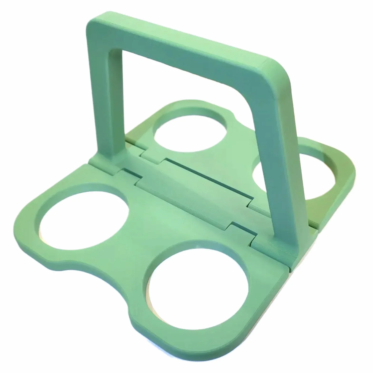 Porta bebidas portátil, soporte para 4 compartimentos para café y refrescos, cesta reutilizable para barbacoas y cenas familiares