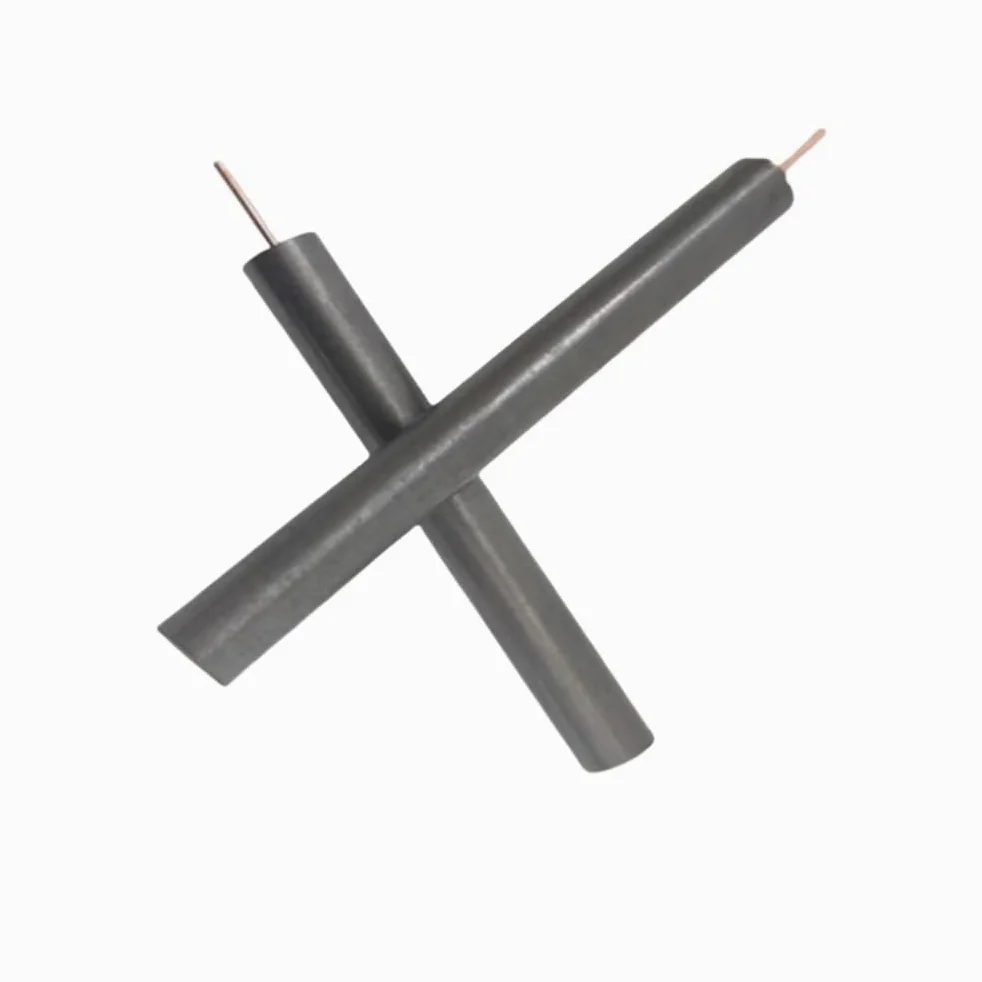 Electrodo de varilla de grafito de alta pureza de 2 piezas con alambre de cobre for experimentos electrolíticos(13x100mm)