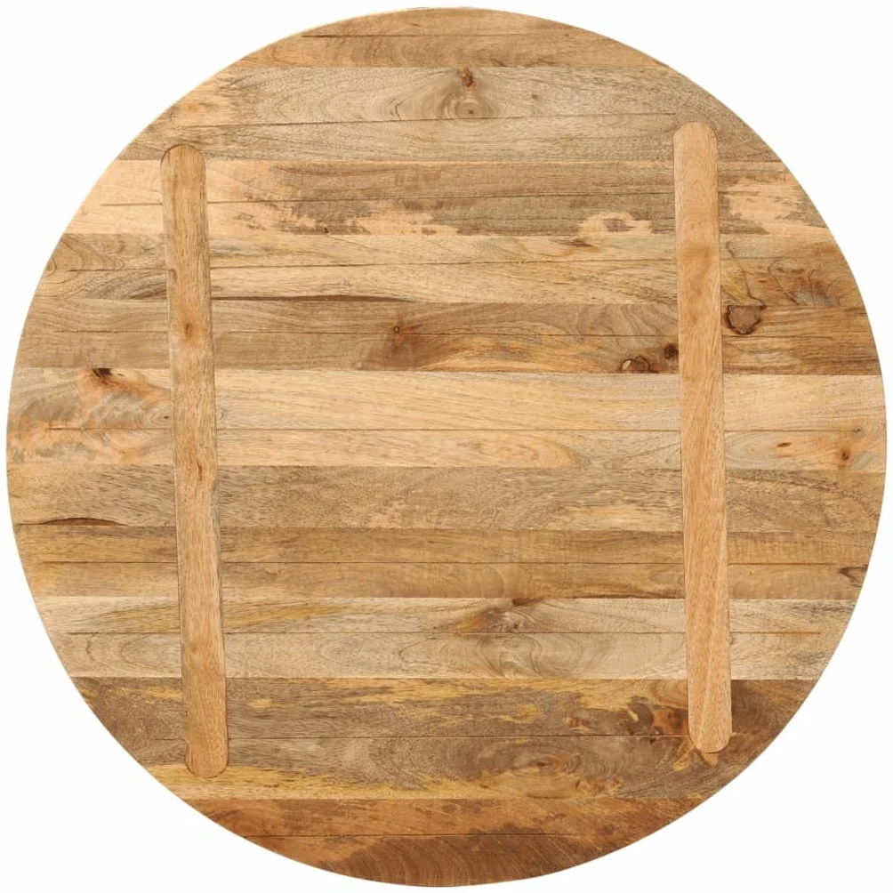 vidaXL Tablero de Mesa Redondo Madera Maciza de Mango Ø 80x2,5 cm, 370066