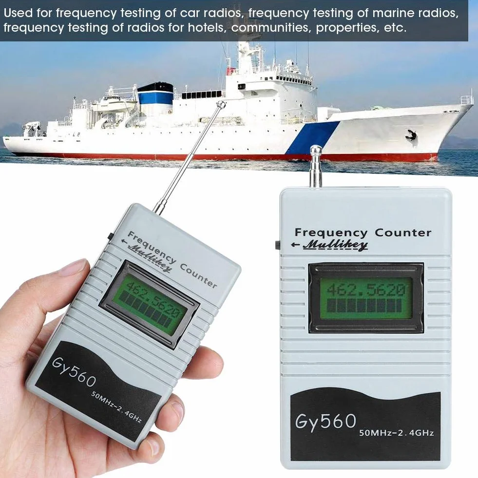 EBTOOLS GY560 Medidor de frecuencia de radio 50Mhz a 2.4Ghz Contador portátil