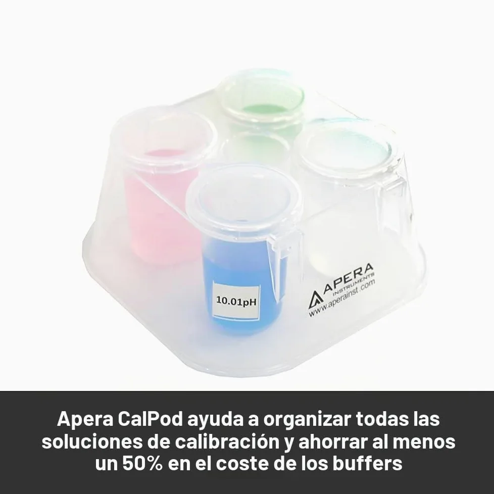 Apera Instruments AI209-T Value Series PH20 Kit Combo de probador de pH incluyendo el juego de mantenimiento y un soporte de solución CalPod para una fácil calibración