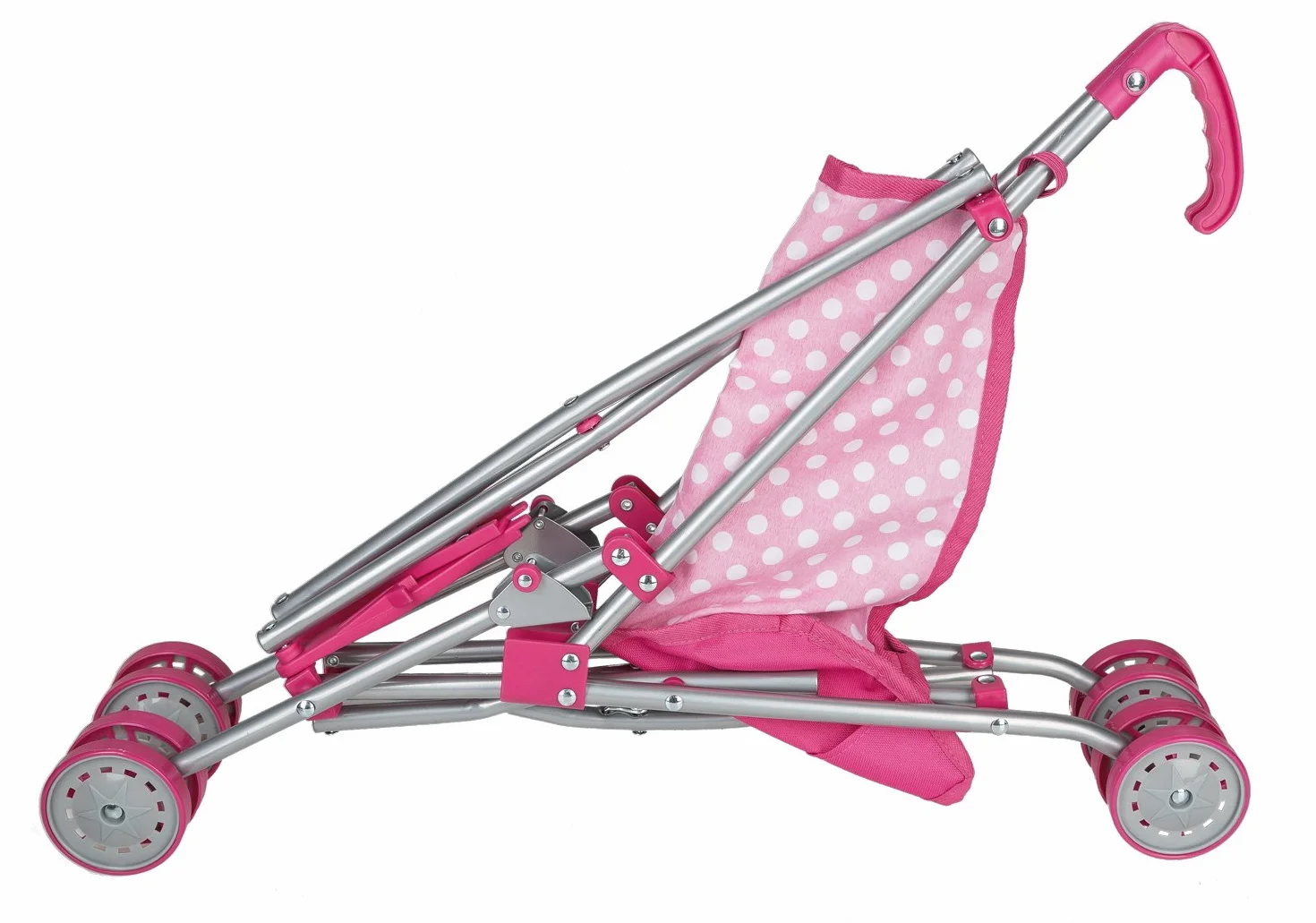 Idena Carrito para Muñeca Plegable Rosa Puntos