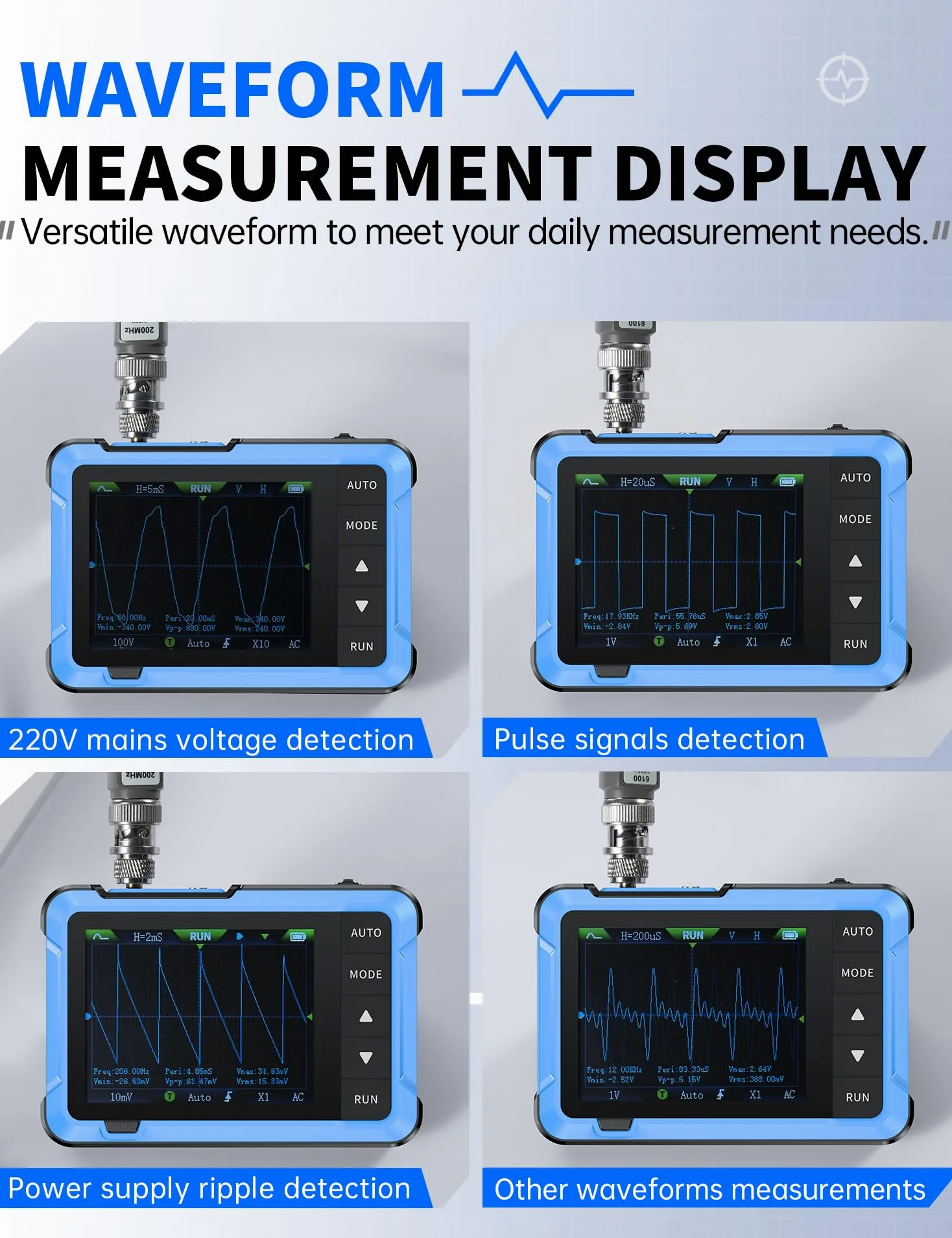 FNIRSI DSO-510 - Osciloscopio digital de mano - Osciloscopio portátil