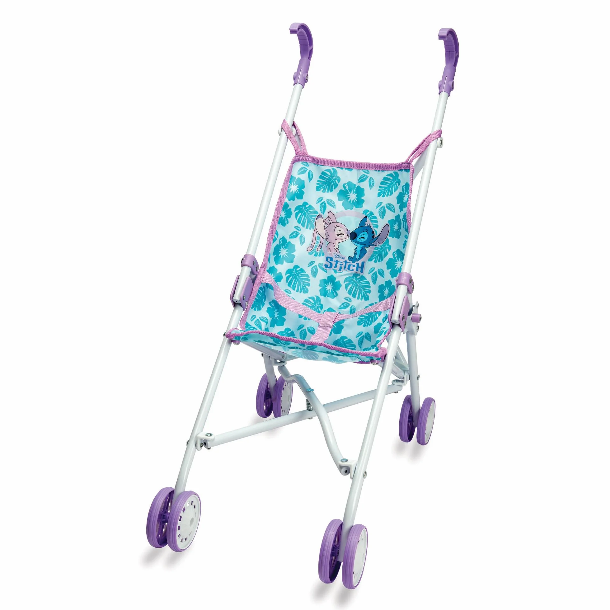 Smoby Sillita Paraguas Stitch Plegable para muñecos bebé hasta 42 cm Estructura metálica Tejido Lavable