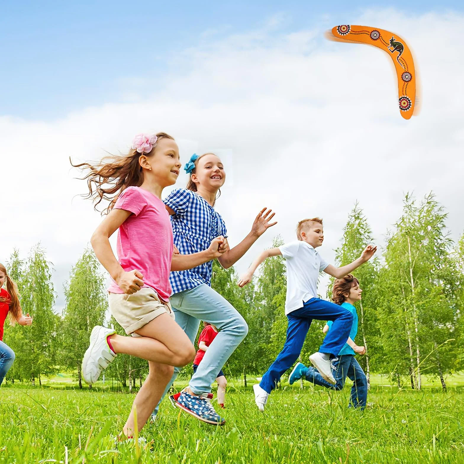Boomerang Niños Madera Deportes al Aire Libre Bumerang de Madera Forma V Lanzar Juego