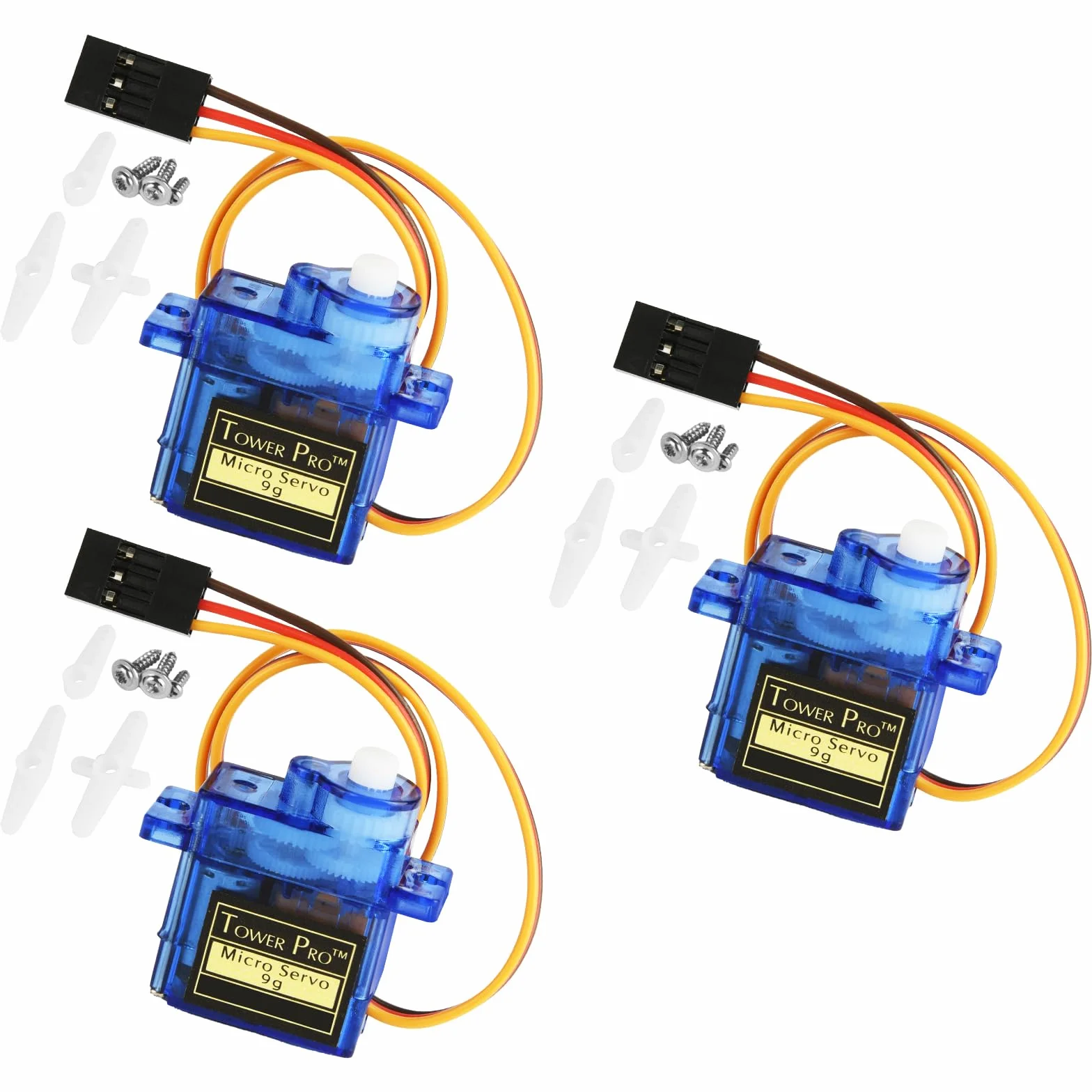 HOTUT 9G Micro Servo Motor 3 Piezas para RC Robot Brazo Helicópteros