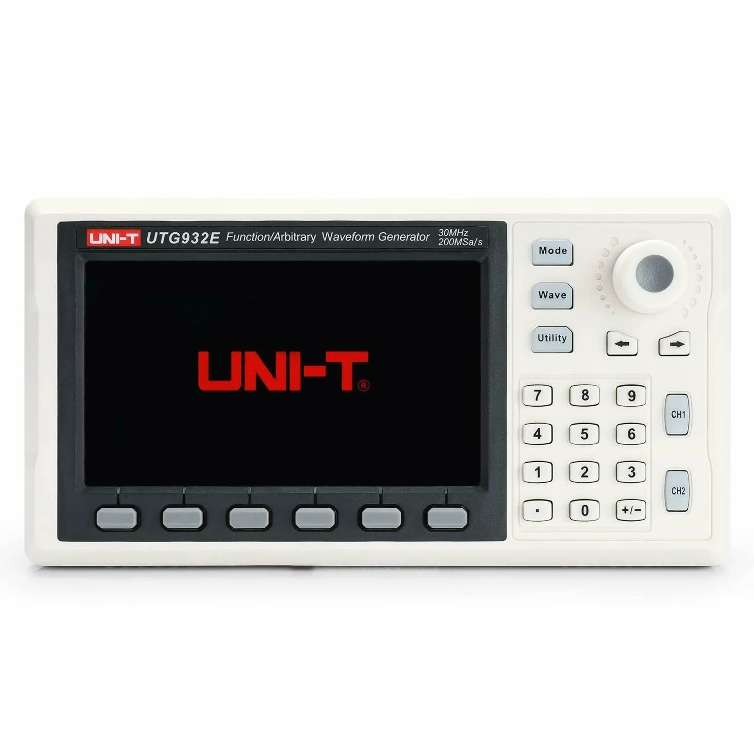 UNI-T Generador de funciones de 30 MHz, UTG932E, generador de forma de onda arbitraria, 2 canales, 200 MSa/s, resolución vertical de 14 bits, enchufe europeo