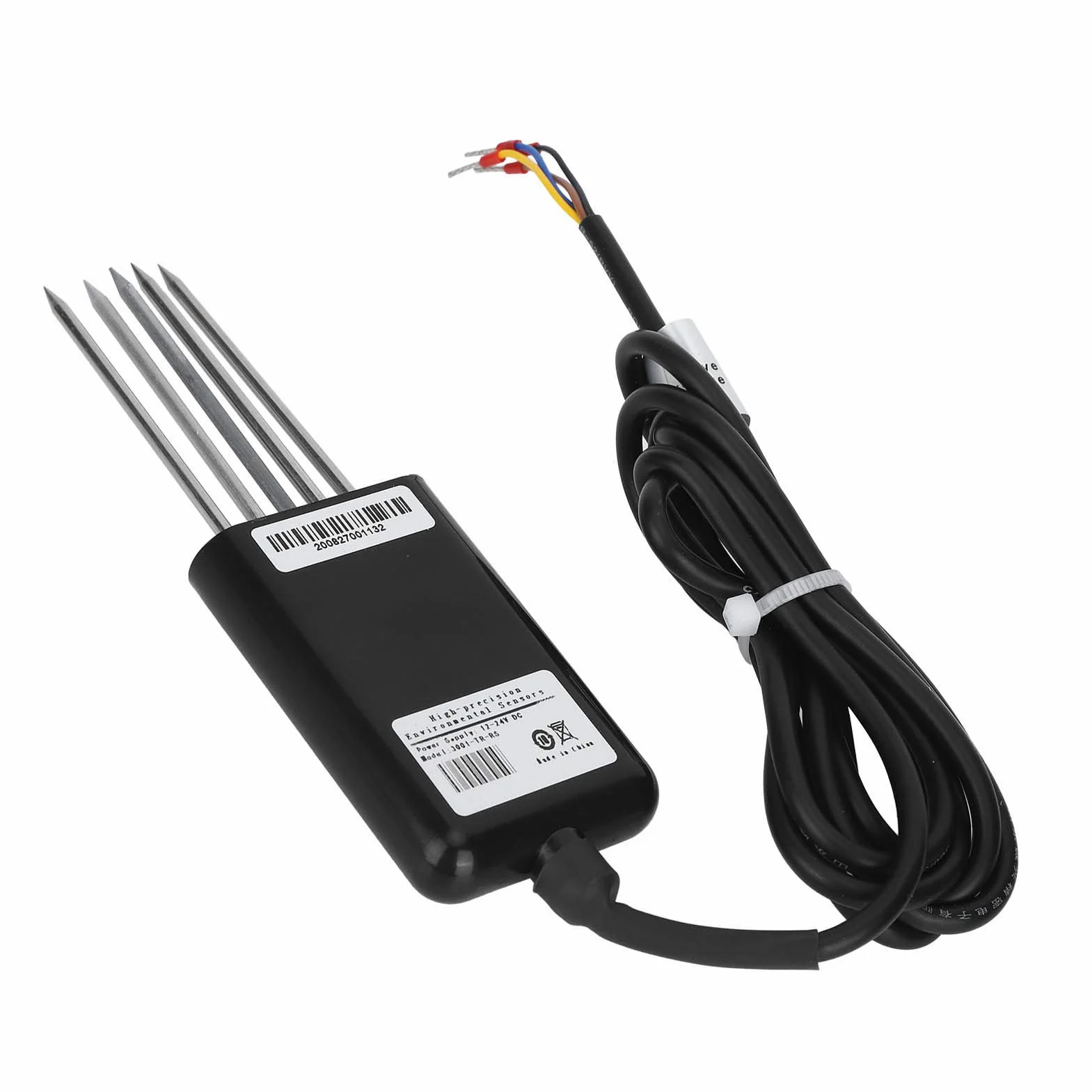 Multiparámetro RS485 5 Pines PH NPK Temperatura y Humedad Sensor EC Probador de Conductividad para Cultivo de Plantas Invernadero Plástico como Se Muestra 1 Pieza