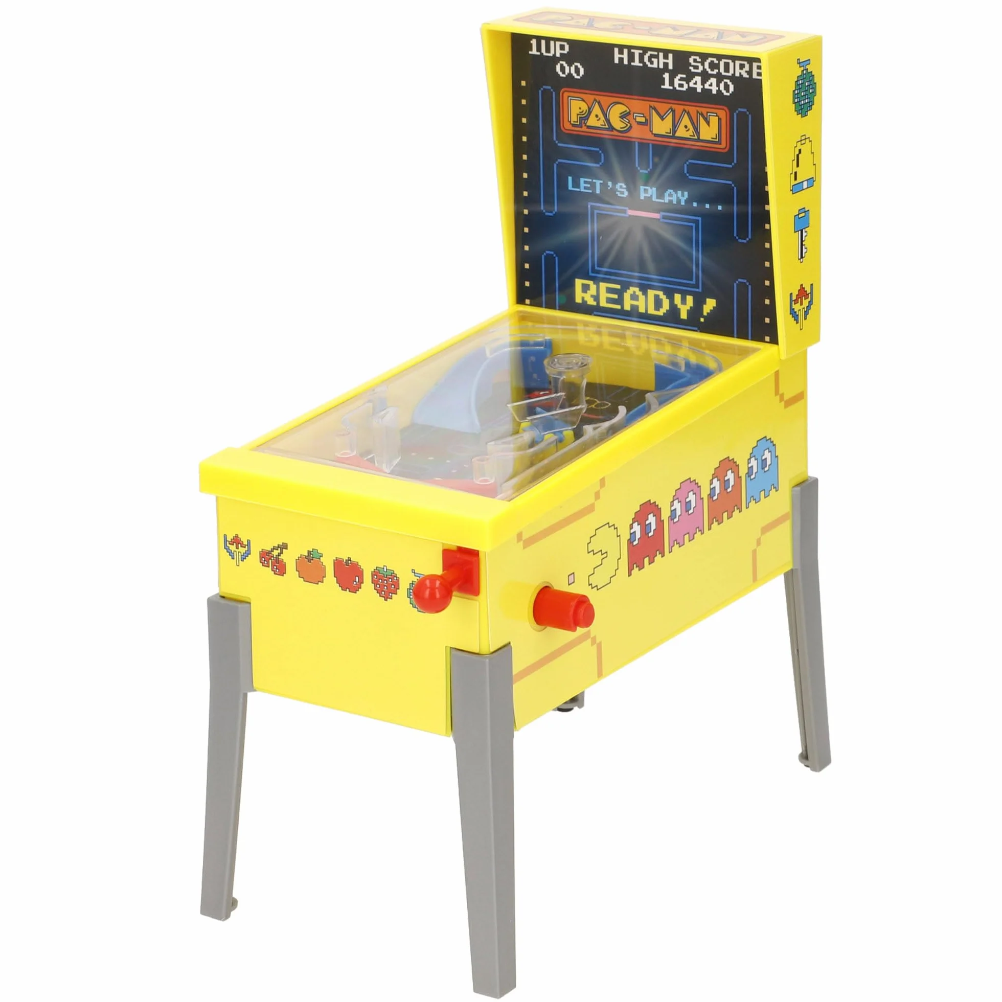 COLORBABY Pac-Man Mini Arcade de Mesa Pinball Luces Sonido Marcador electrónico Licencia Oficial Juego electrónico Juguete colección