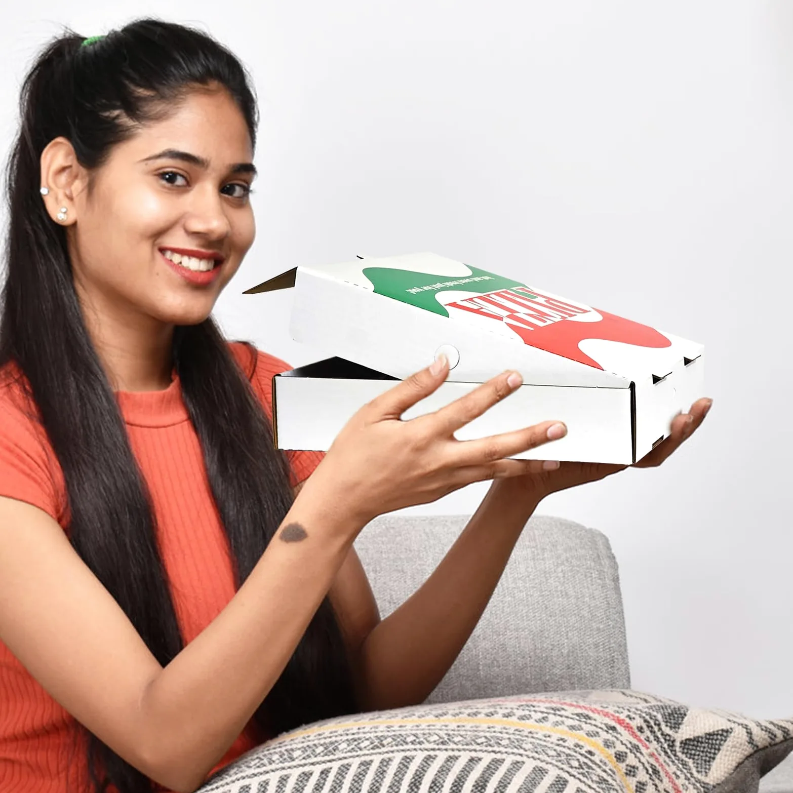 15 cajas de pizza corrugadas de papel kraft blanco de 8.4 x 8.4 x 1.7 pulgadas, cajas de almacenamiento ventiladas para llevar, adecuadas para cajas de pizza personales