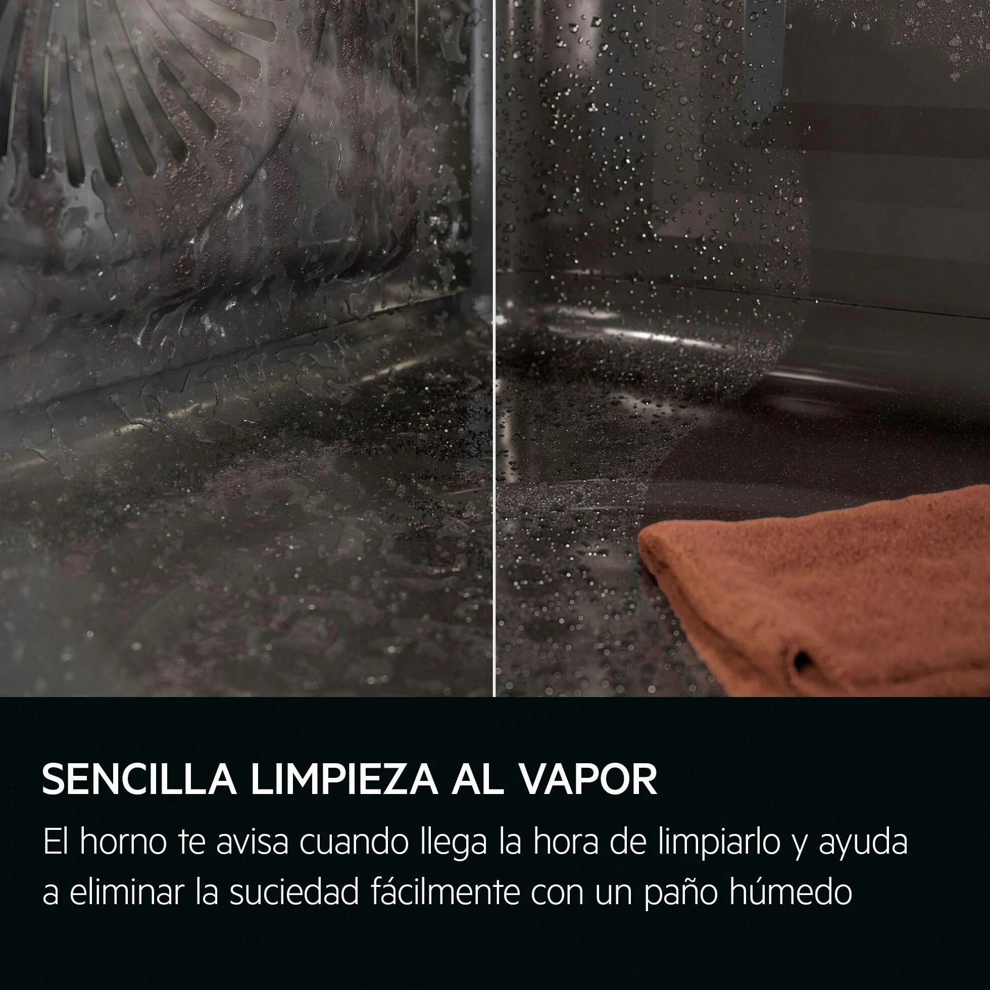AEG Horno Multifunción TP9SB831AB 70L Limpieza a Vapor 25 Funciones Sonda Térmica Cocción a Vapor Pantalla Táctil WiFi Negro