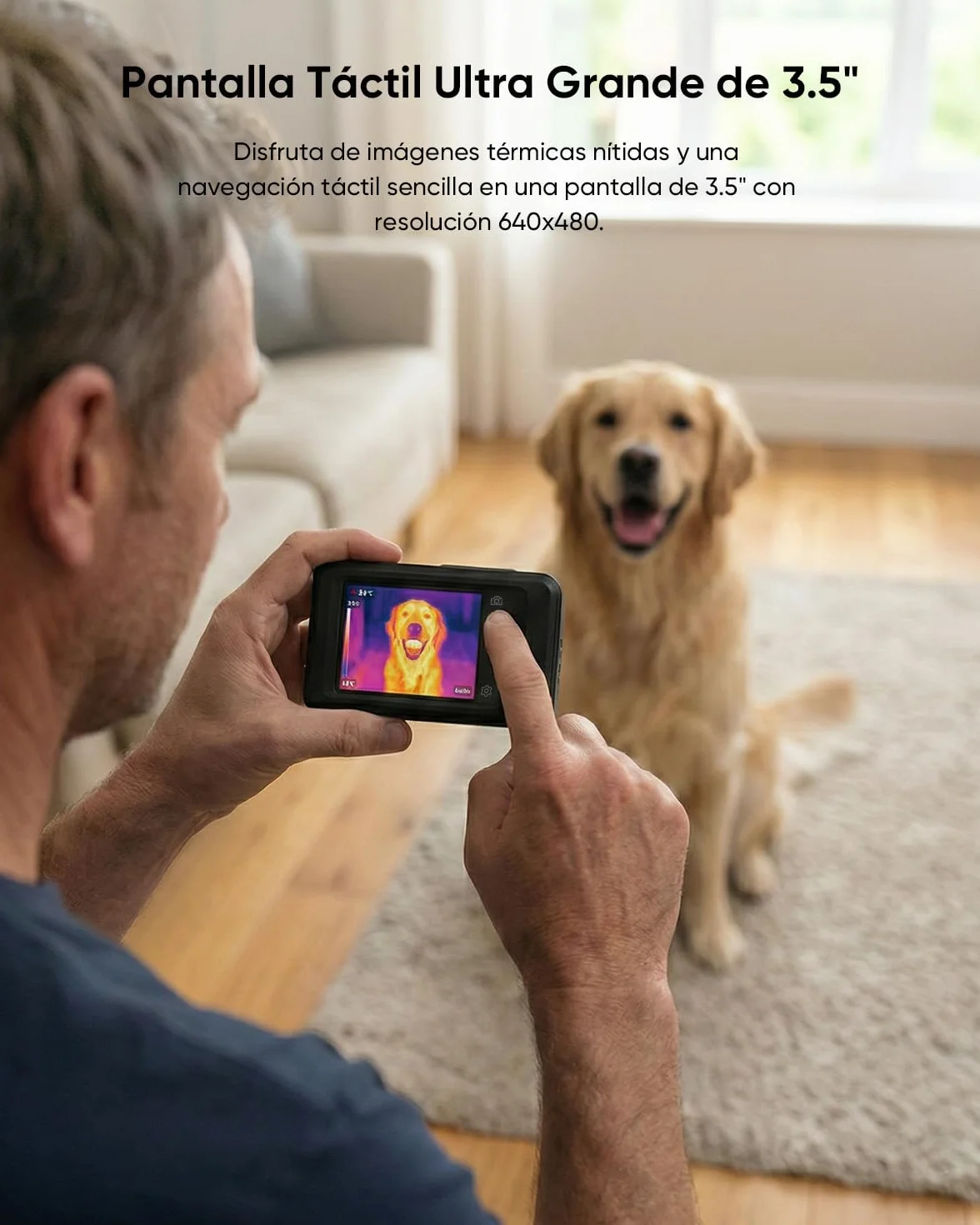 HIKMICRO Pocket2 Cámara Térmica Resolución 256 x 192 con Cámara Óptica de 8MP, 25 Hz, Wi-Fi, Cámara Térmica con Pantalla Táctil de 3,5'', IP54, 4ºF~752ºF