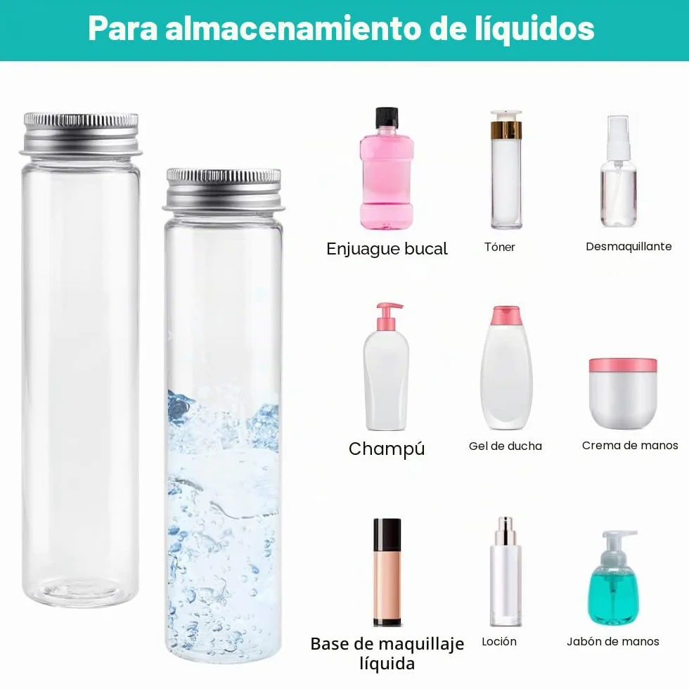 REFORUNG 12 PCS Tubos de Ensayo de Plástico 80ML con Tapa Transparente para Laboratorio