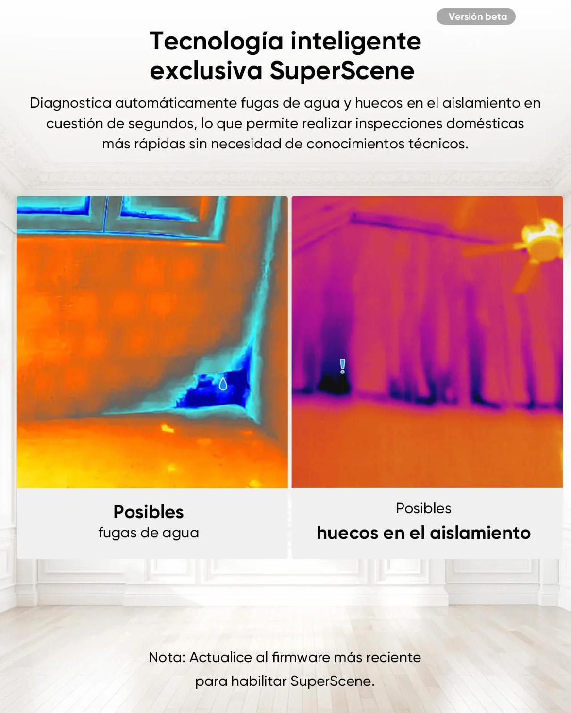 Cámara térmica E02, SuperIR resolución IR 240x240 con la cámara visible, cámara termográfica de mano con puntero láser, frecuencia de imagen de 20 Hz, -20 °C a 400 °C