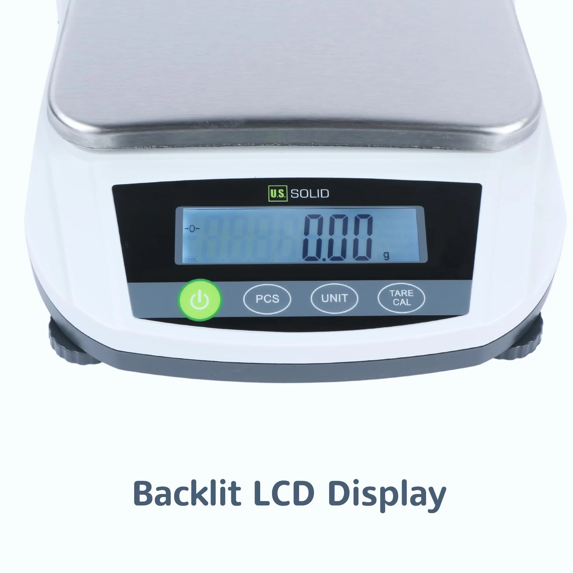 U.S. Solid Báscula digital de laboratorio de 5000 g x 0,01 g, balanza analítica de precisión, pesaje científico de joyería de cocina, pantalla LCD